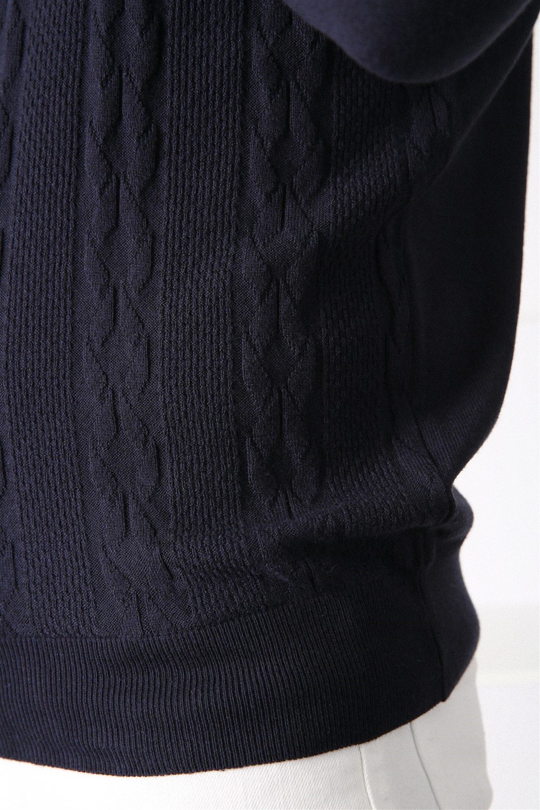 Ferraro Lacivert V Yaka Erkek Pamuk Kazak