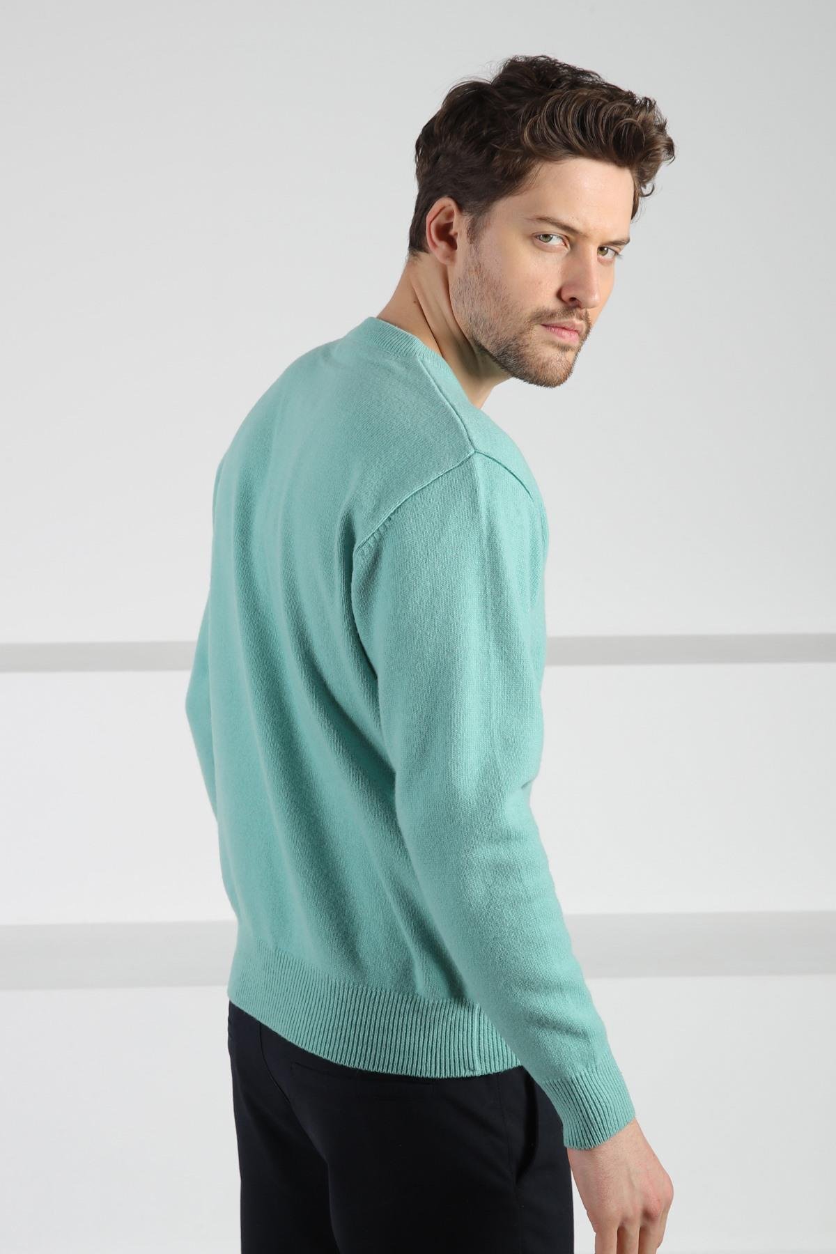 Ferraro Lift V Yaka Erkek Uzun Kollu %100 Kuzu Yünü Triko Kazak