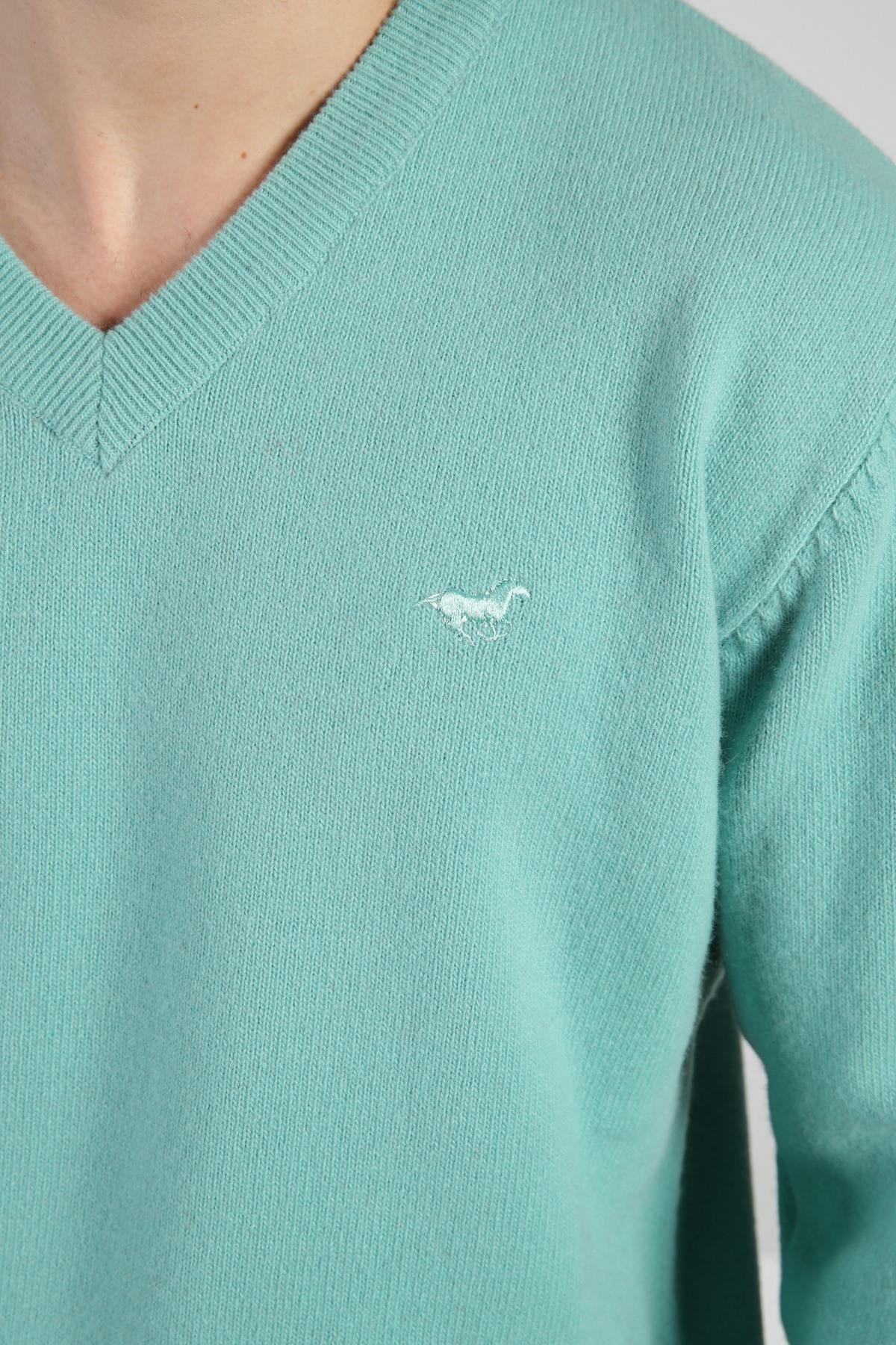 Ferraro Lift V Yaka Erkek Uzun Kollu %100 Kuzu Yünü Triko Kazak