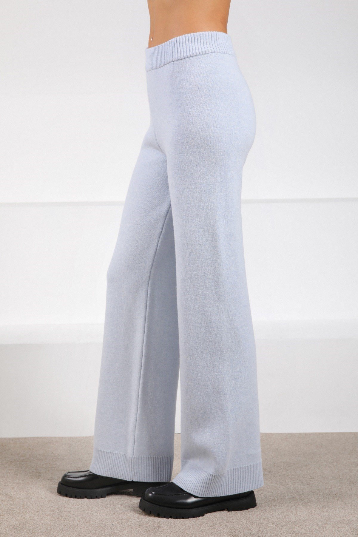 Ferraro Mavi Kaşmirli Kadın Triko Pantolon