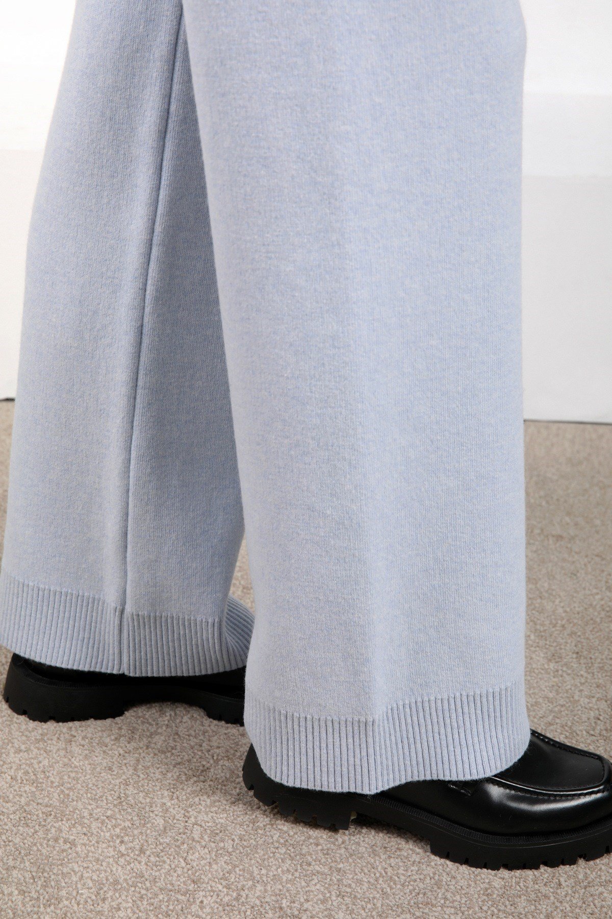 Ferraro Mavi Kaşmirli Kadın Triko Pantolon