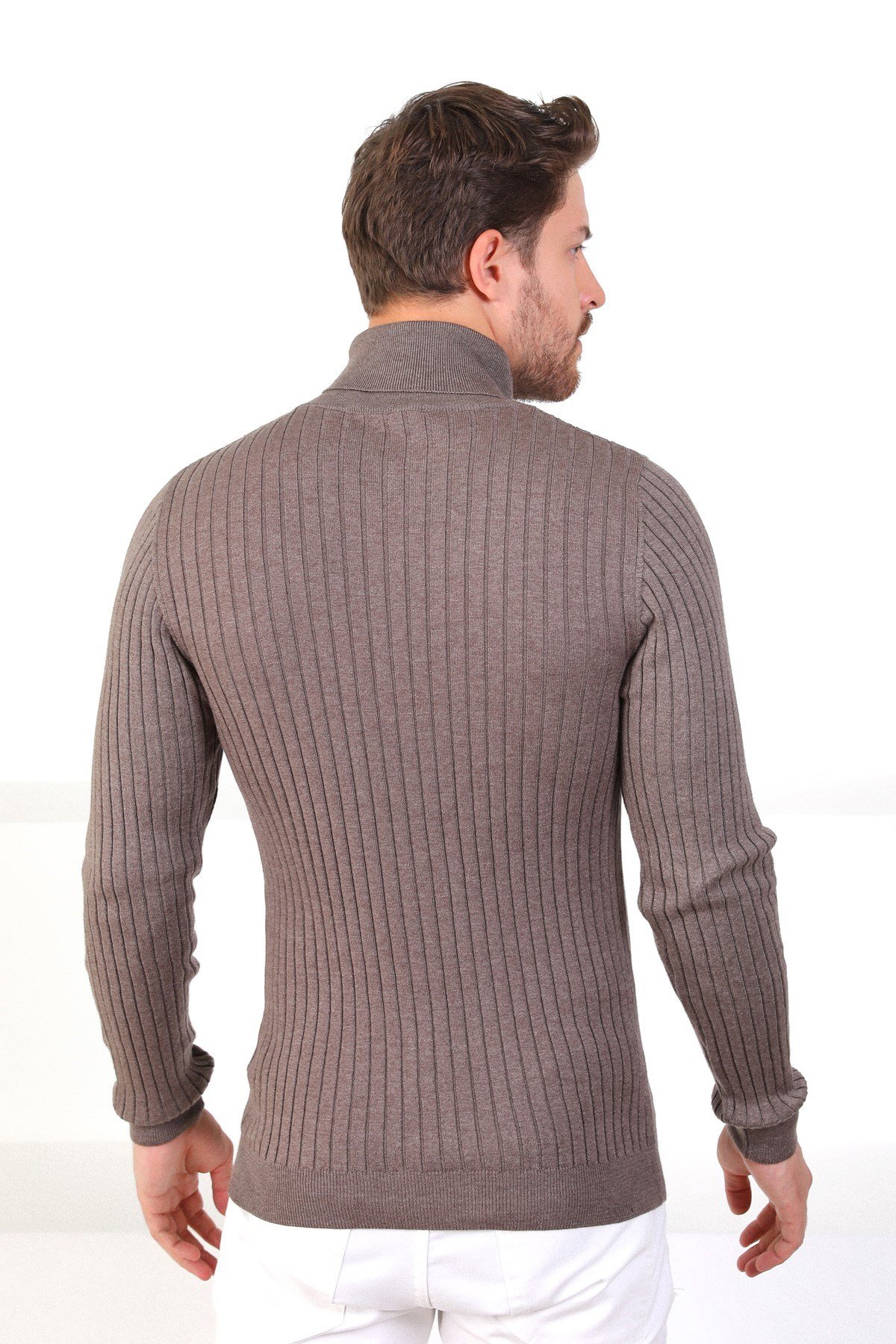 Ferraro Nescafe Balıkçı Yaka Fitilli Erkek Kazak