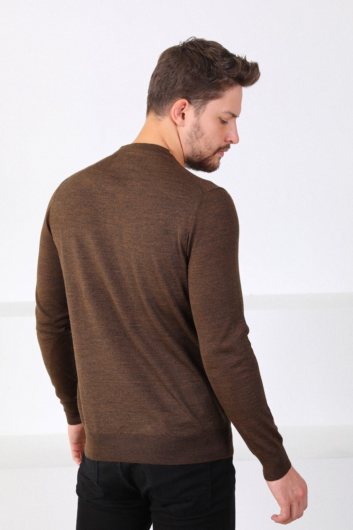 Ferraro Nescafe Bisiklet Yaka Erkek Triko Kazak