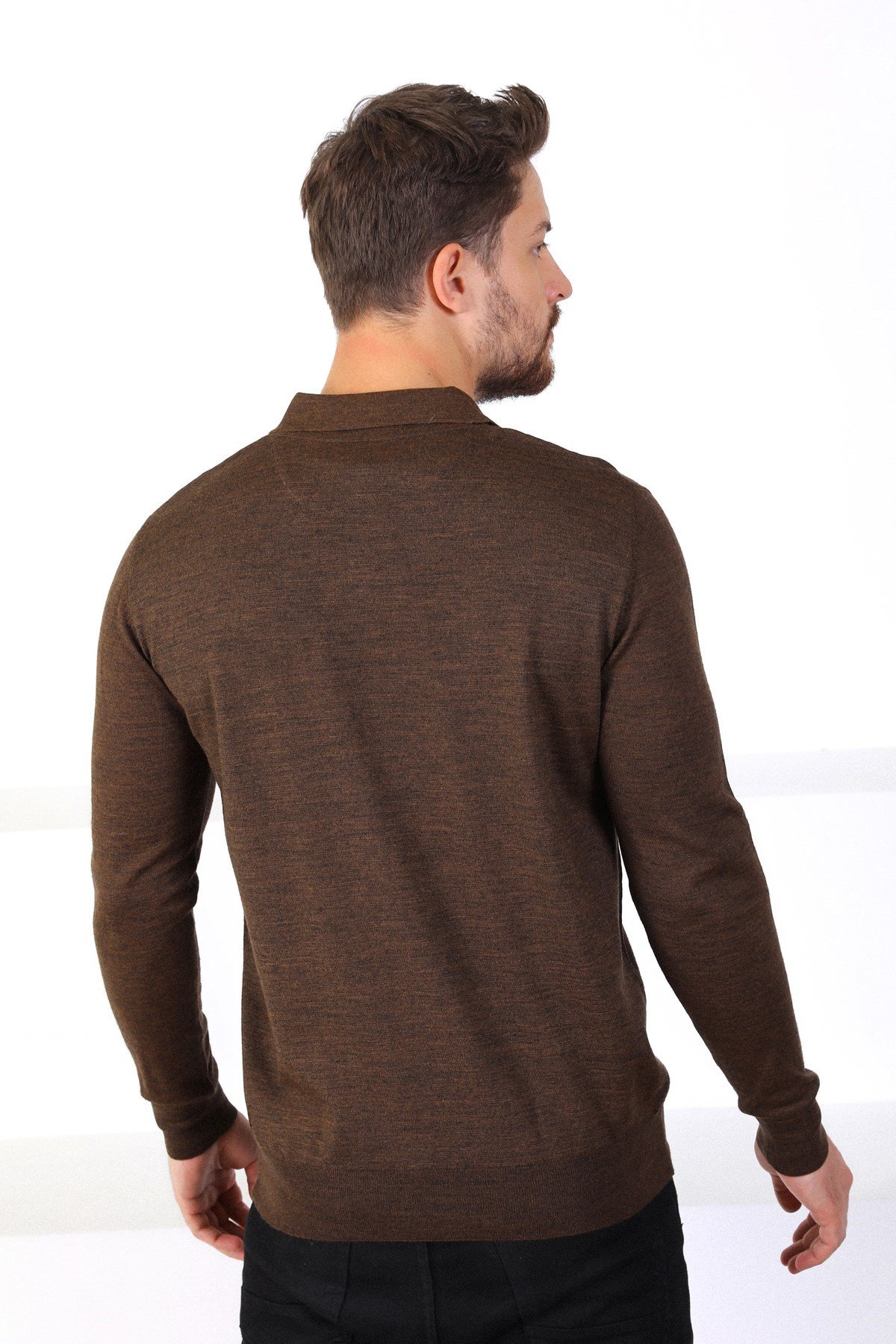 Ferraro Nescafe Polo Yaka Erkek Triko Kazak