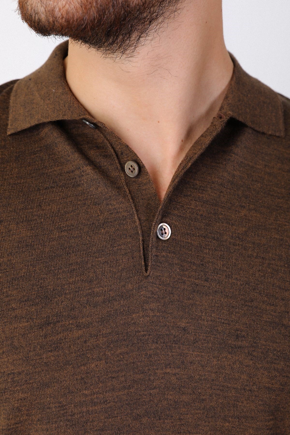 Ferraro Nescafe Polo Yaka Erkek Triko Kazak