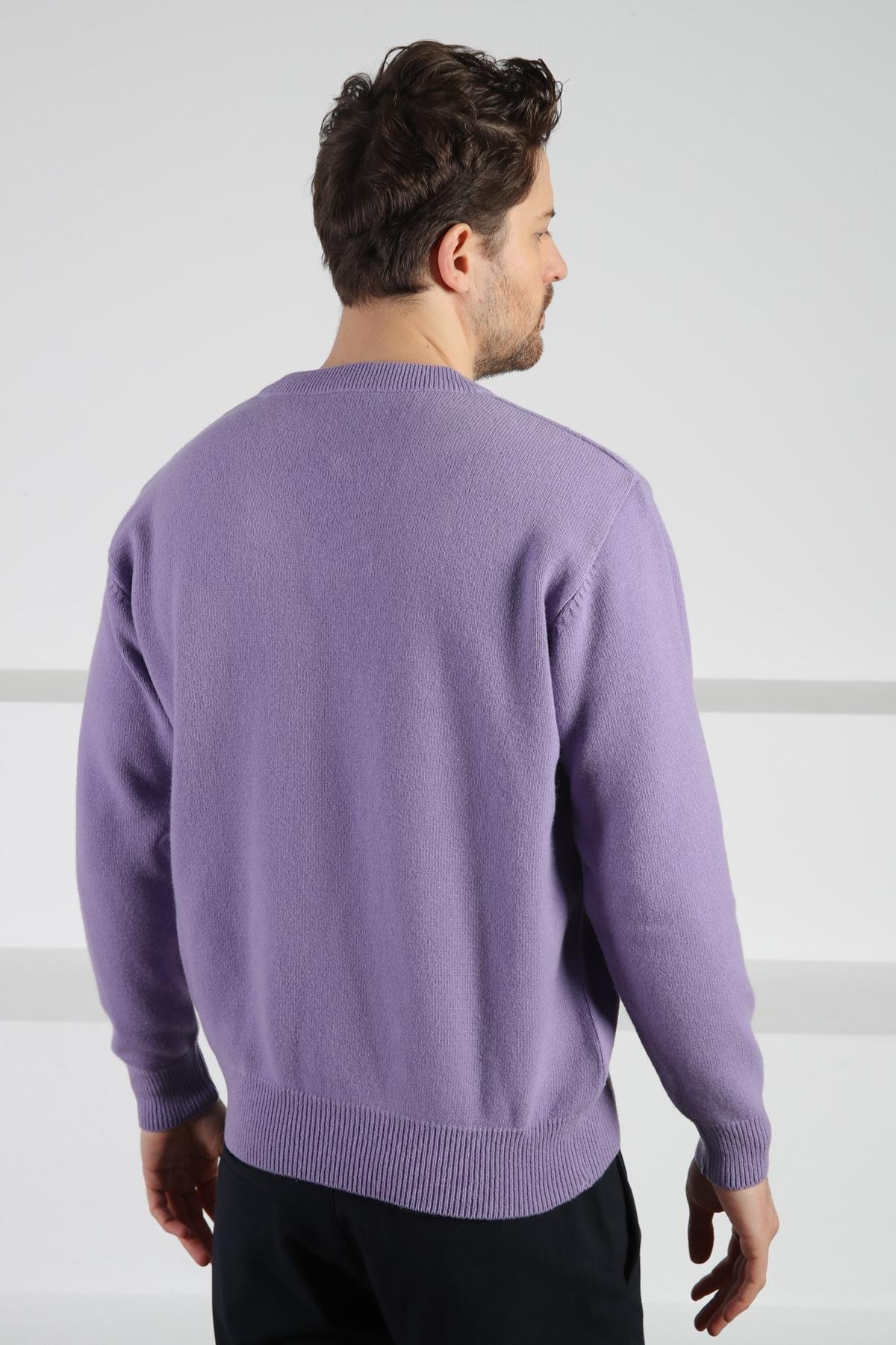 Ferraro Pirex V Yaka Erkek Uzun Kollu %100 Kuzu Yünü Triko Kazak