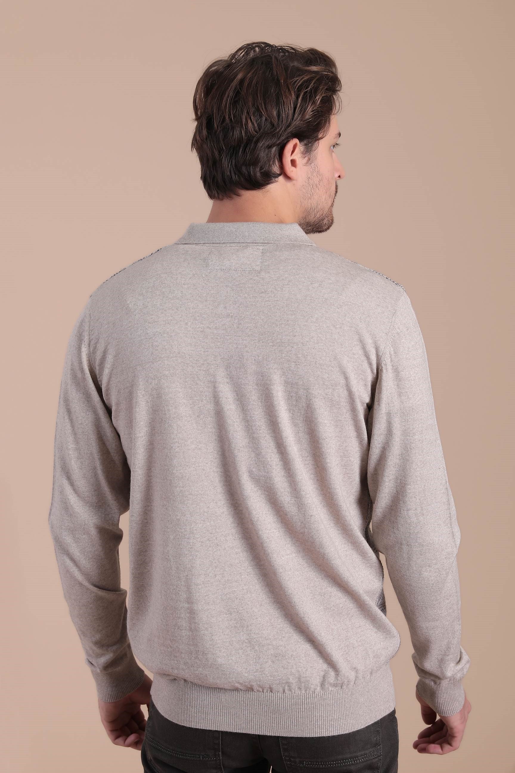 Ferraro Polo Yaka Superfine Yün Kazak - Bej