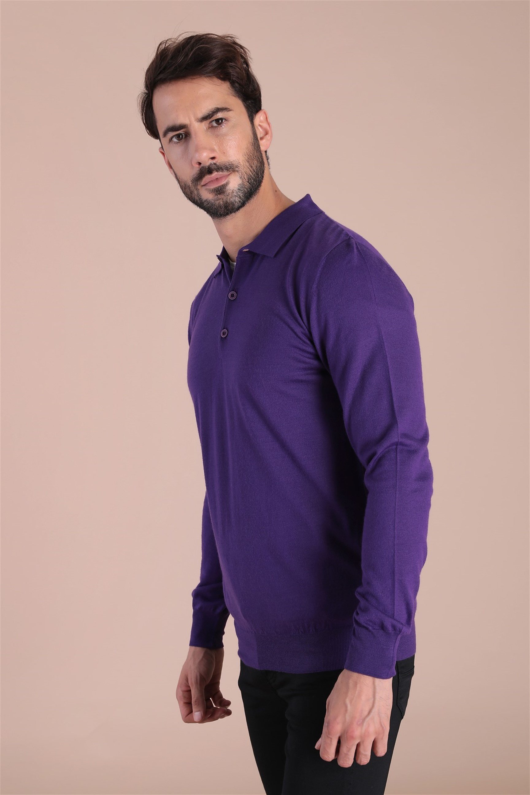 Ferraro Polo Yaka Superfine Yün Kazak