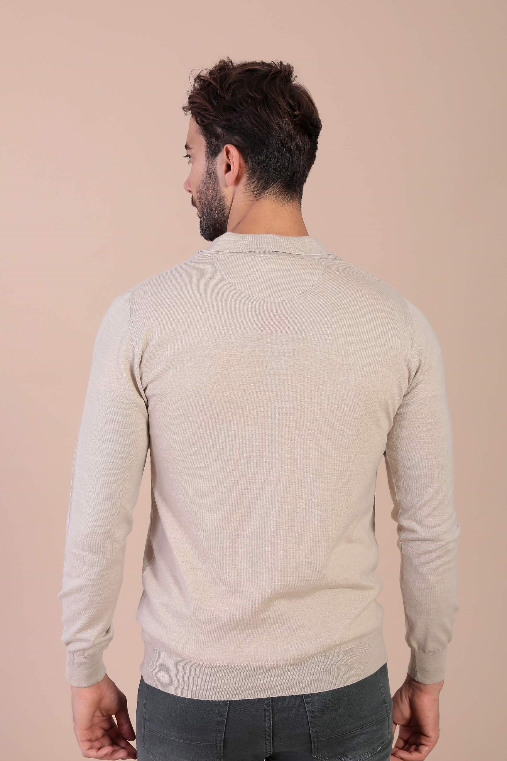 Ferraro Polo Yaka Superfine Yün Kazak