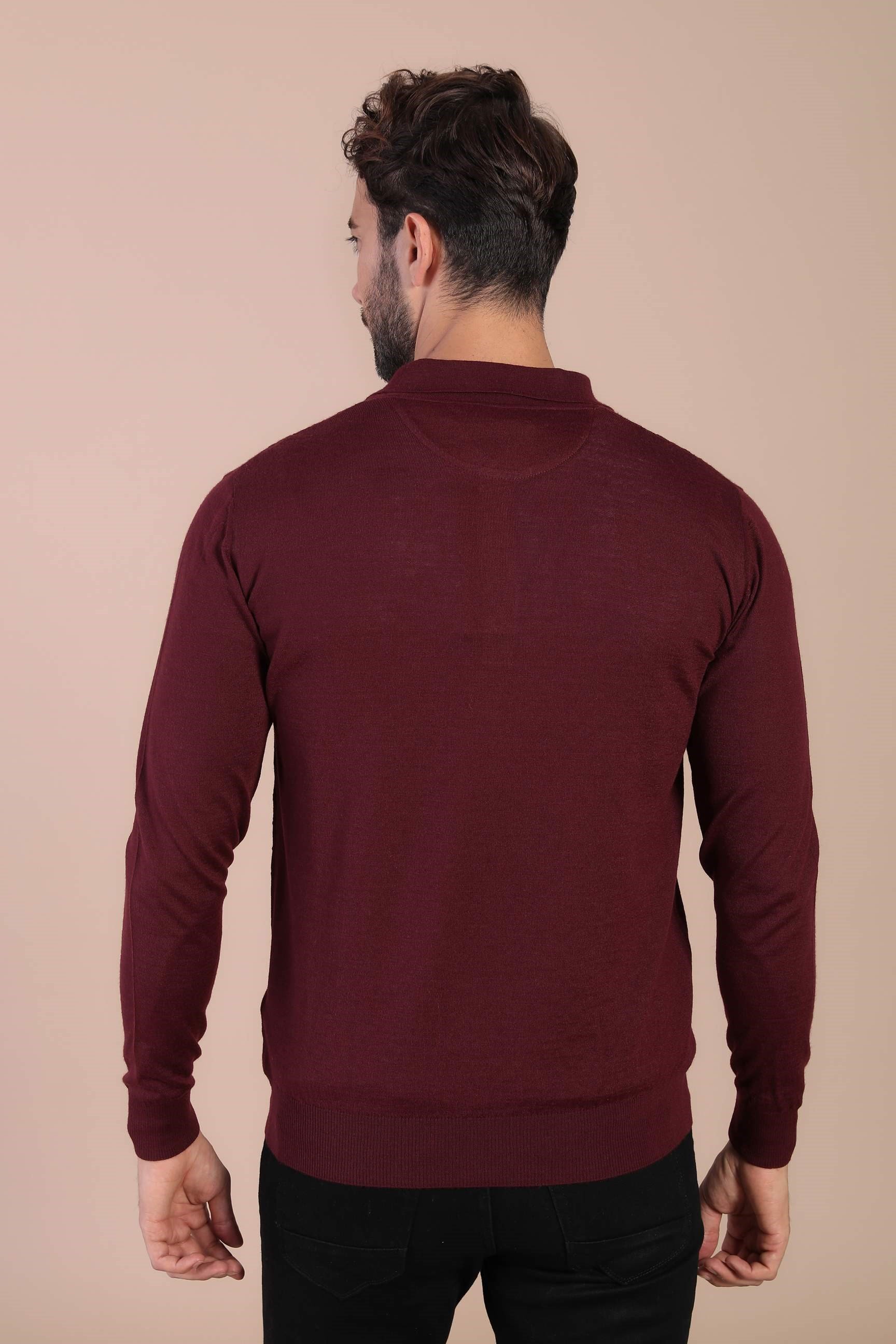 Ferraro Polo Yaka Superfine Yün Kazak