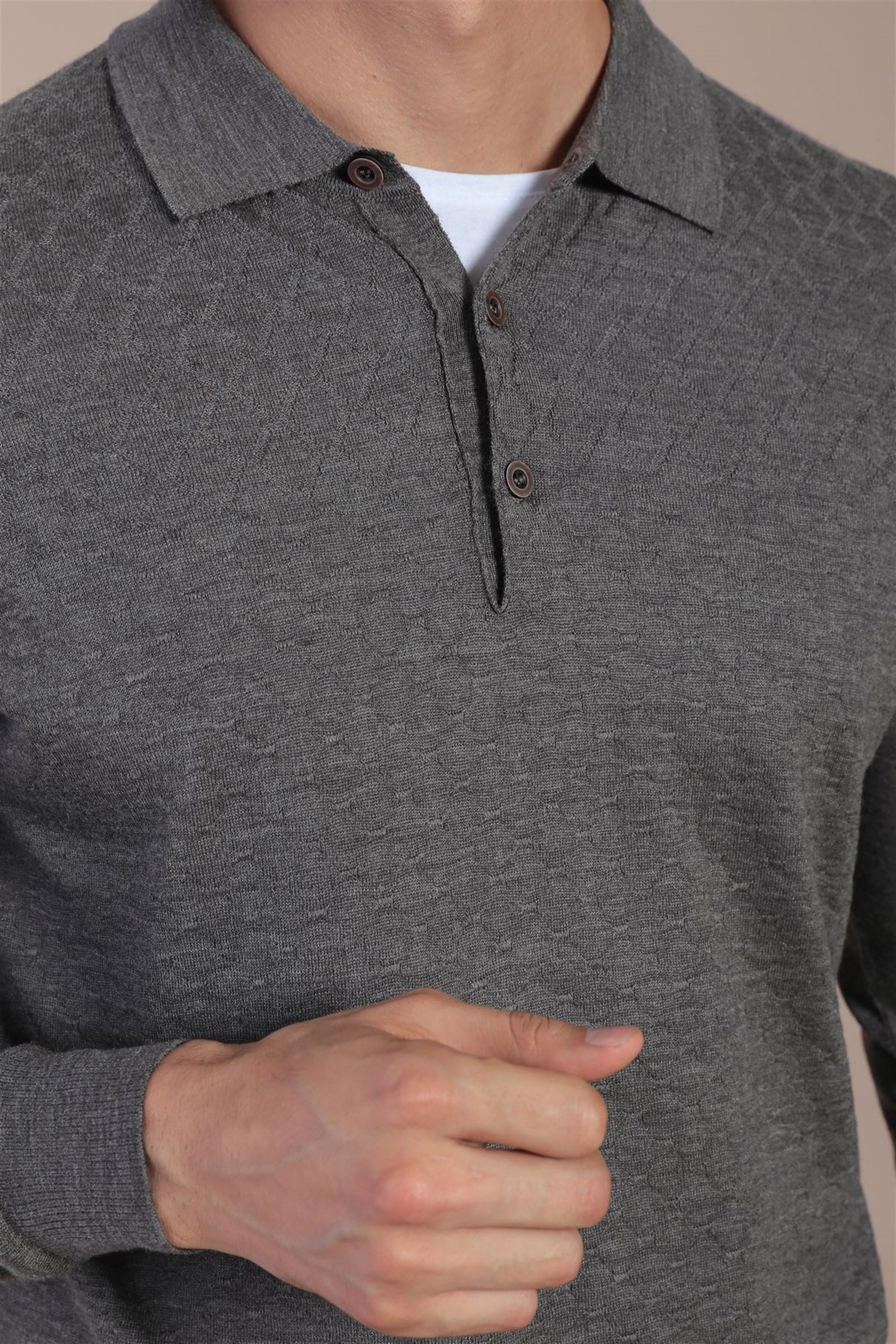 Ferraro Polo Yaka Superfine Yün Kazak