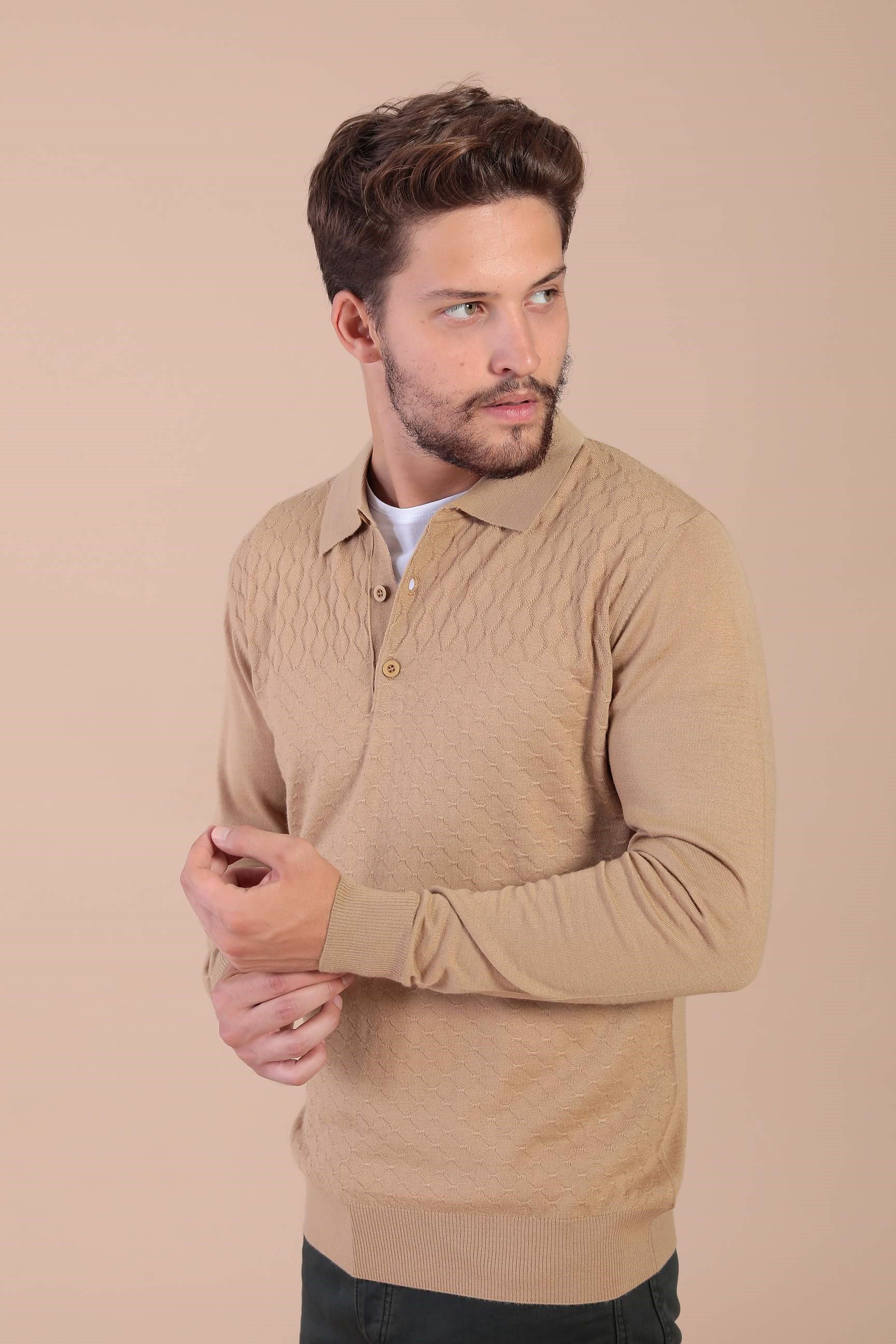 Ferraro Polo Yaka Superfine Yün Kazak