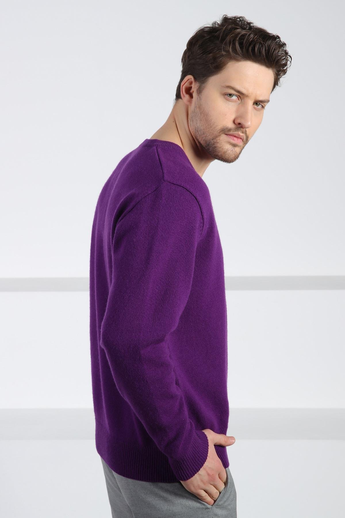 Ferraro Radar V Yaka Erkek Uzun Kollu %100 Kuzu Yünü Triko Kazak