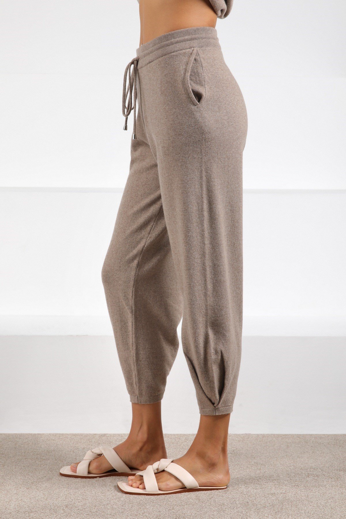 Ferraro Vizon Cepli Kaşmirli Kadın Triko Pantolon