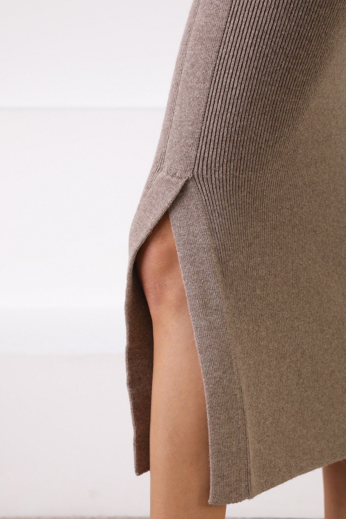 Ferraro Vizon Fitilli Kaşmirli Kadın Triko Etek