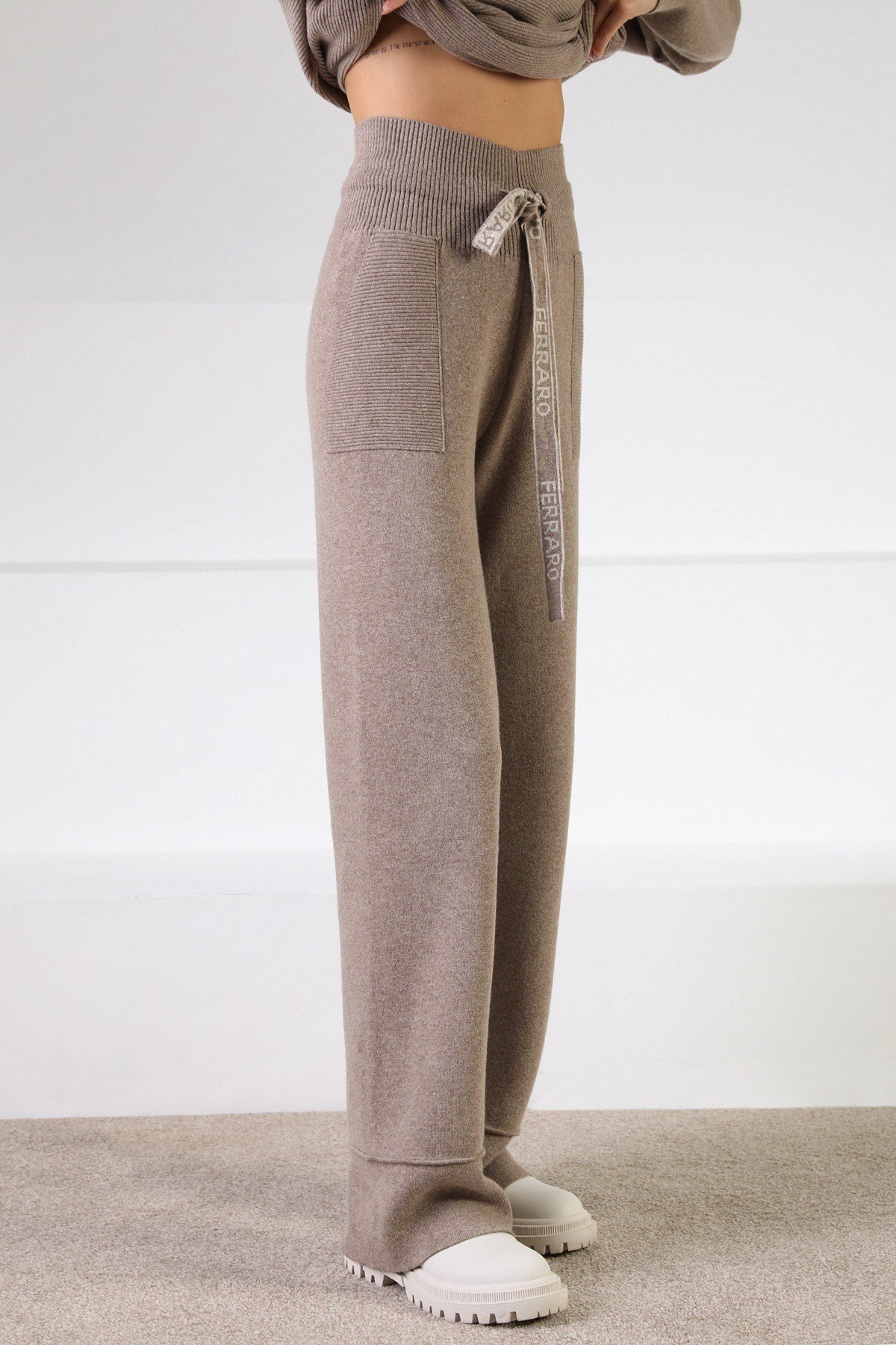 Ferraro Vizon Kaşmirli Kadın Triko Pantolon