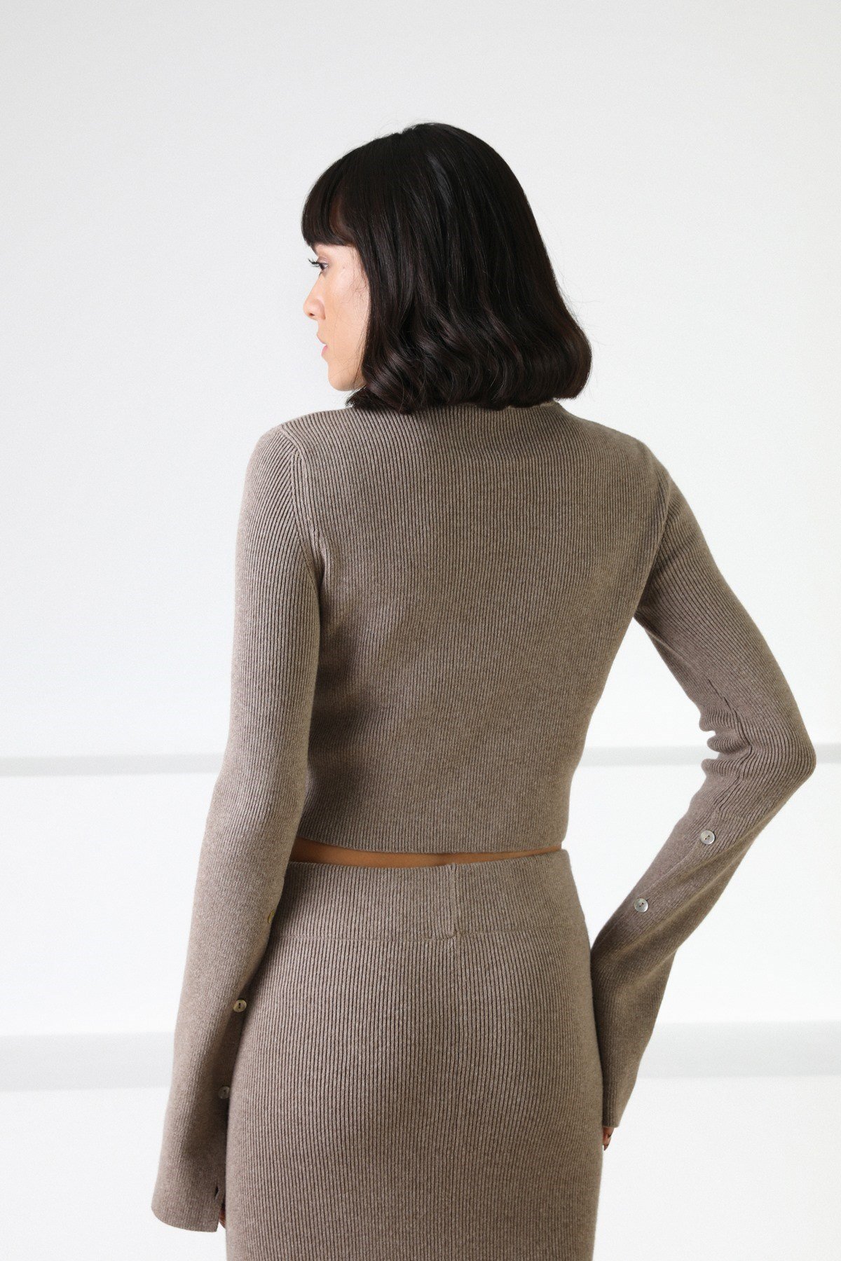 Ferraro Vizon Uzun Kollu Bisiklet Yaka Kaşmirli Kadın Triko Kazak