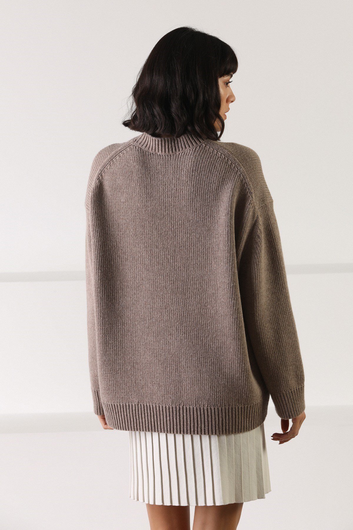 Ferraro Vizon Uzun Kollu Bisiklet Yaka Kaşmirli Kadın Triko Kazak