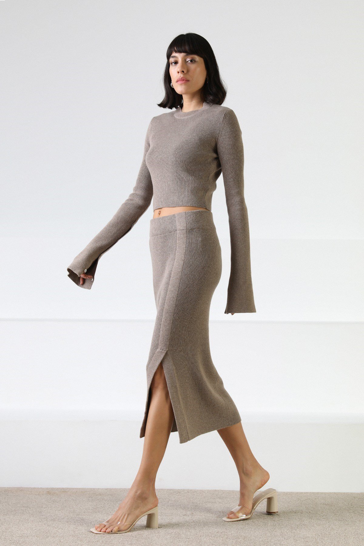 Ferraro Vizon Uzun Kollu Bisiklet Yaka Kaşmirli Kadın Triko Kazak