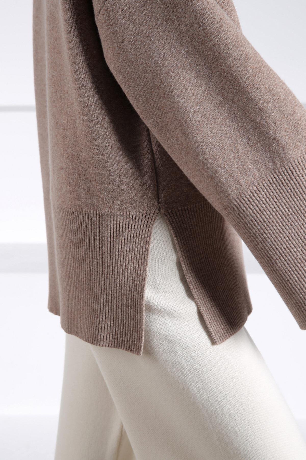 Ferraro Vizon Uzun Kollu Bisiklet Yaka Kaşmirli Kadın Triko Kazak