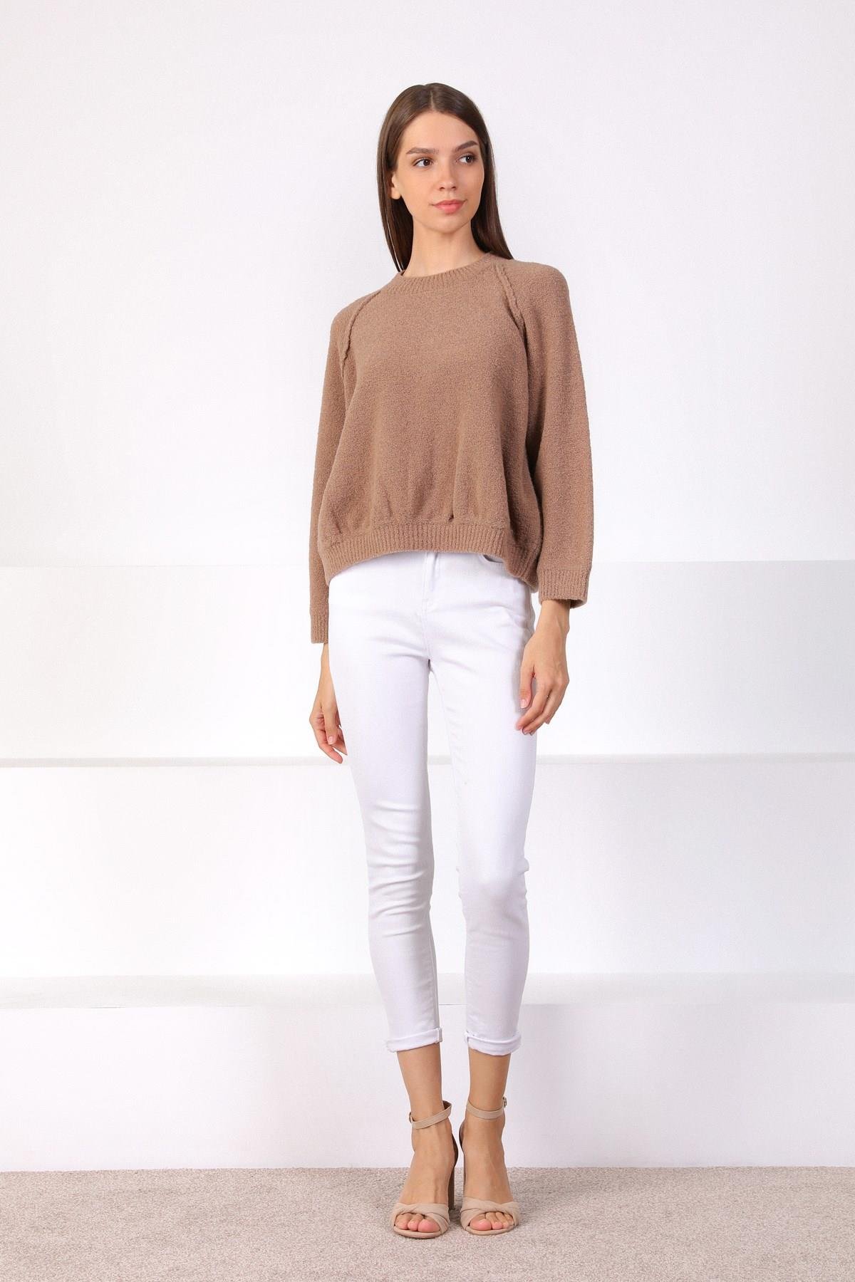 Ferraro Vizon Yumuşak Dokulu Basic Kadın Triko Kazak