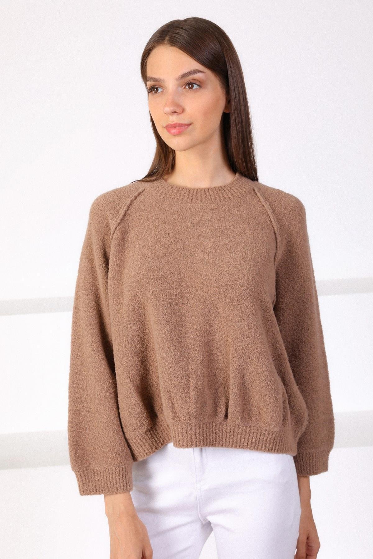 Ferraro Vizon Yumuşak Dokulu Basic Kadın Triko Kazak