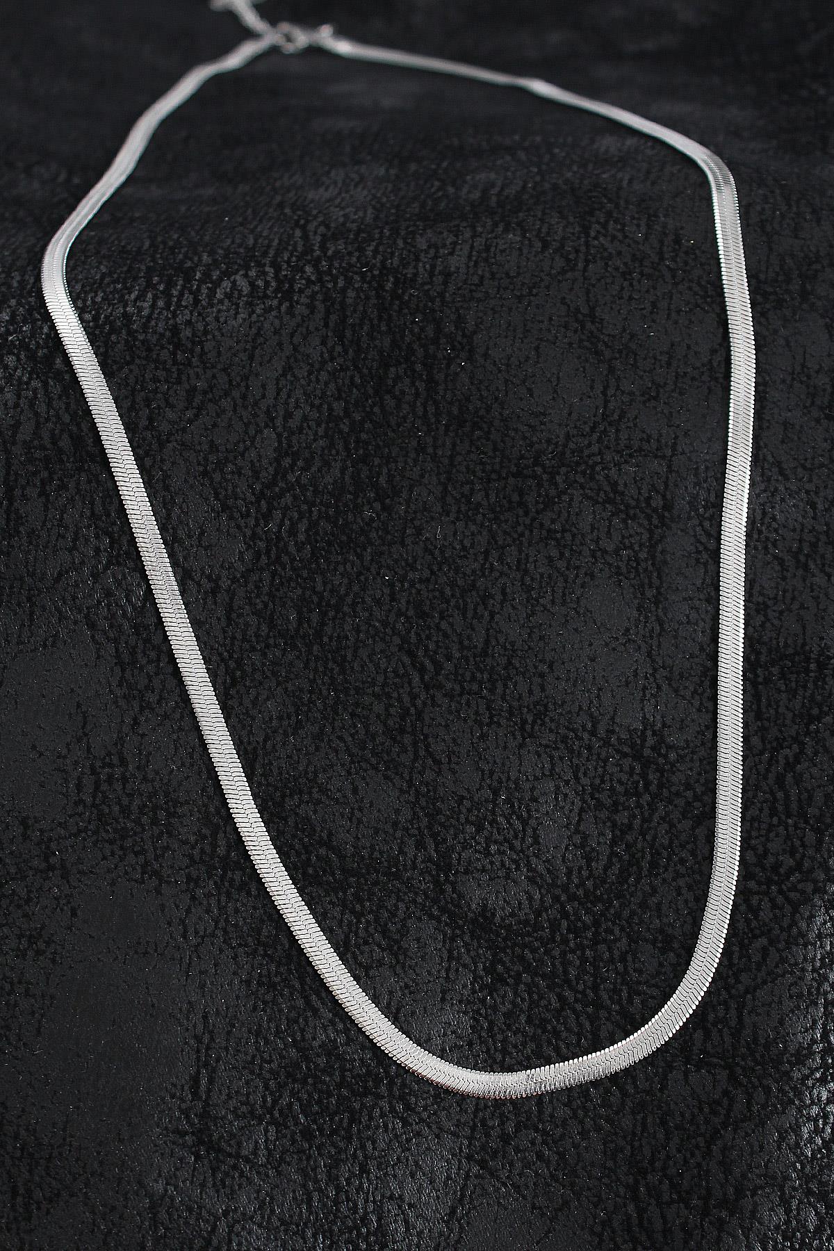 316L Çelik Klasik İtalyan Zincir Model Gümüş Renk Erkek Kolye