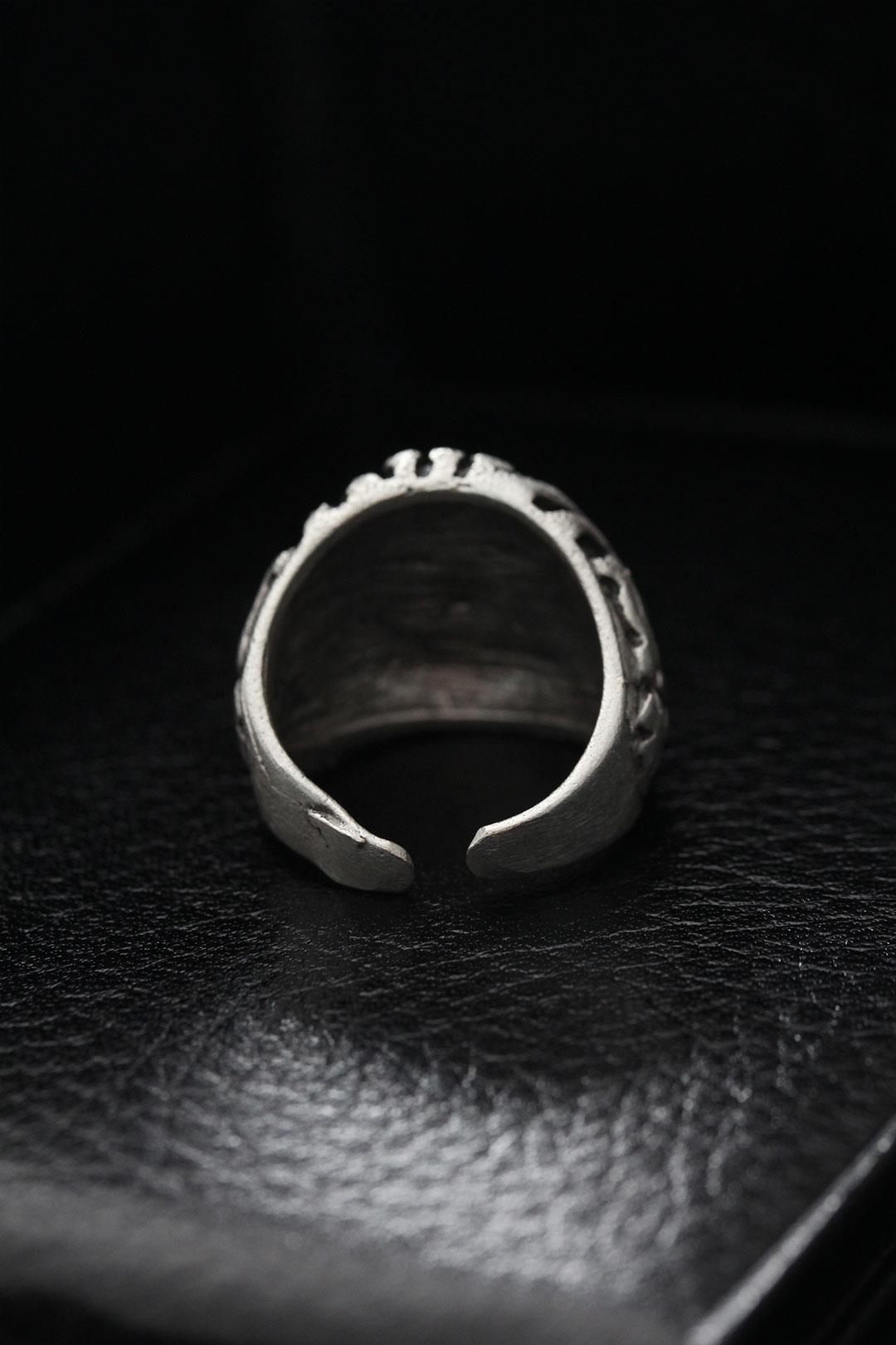 Ayarlanabilir Desenli Kurukafa Model Erkek Yüzük