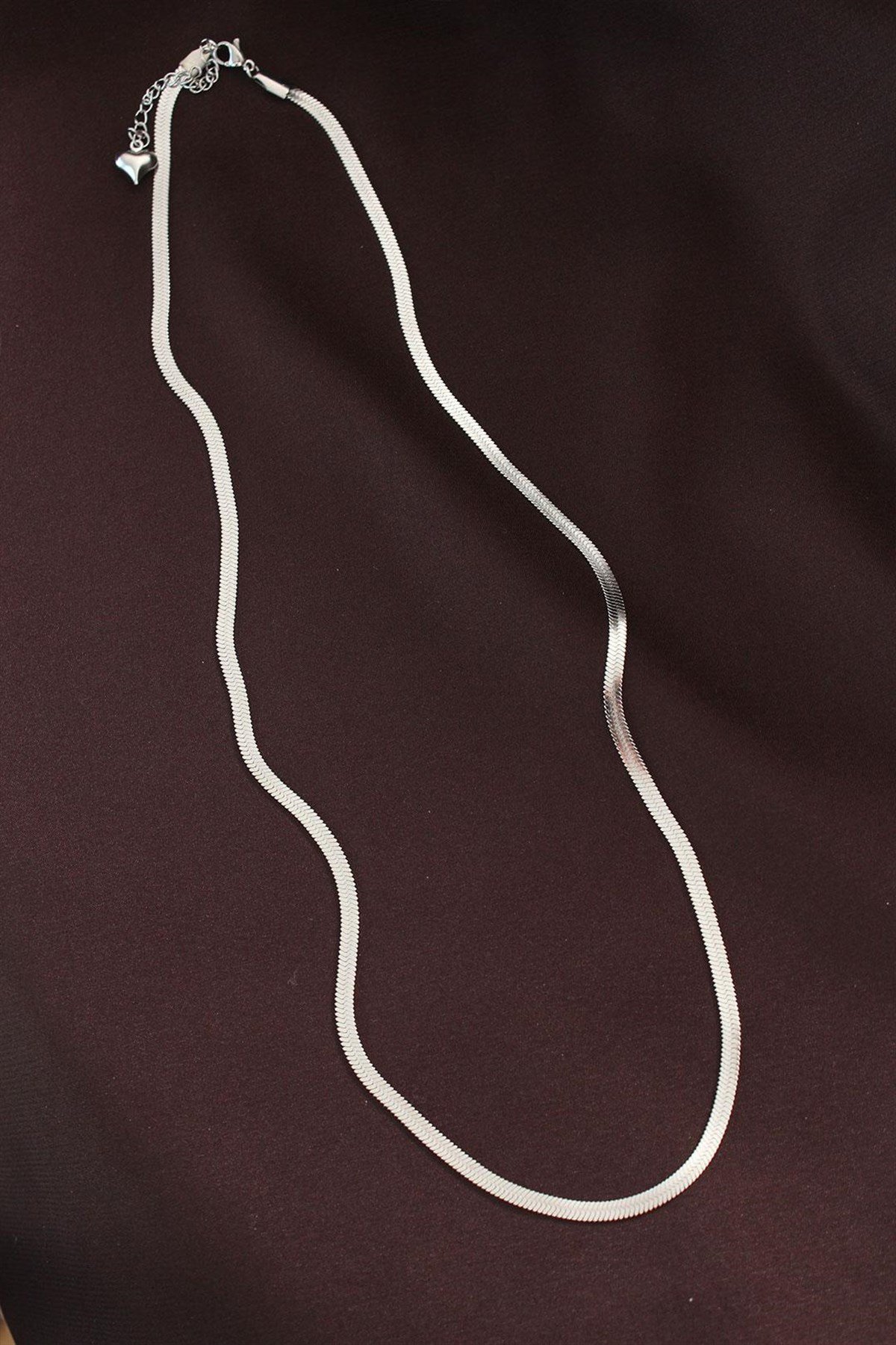 Çelik Gümüş Renk İtalyan Zincir Kolye