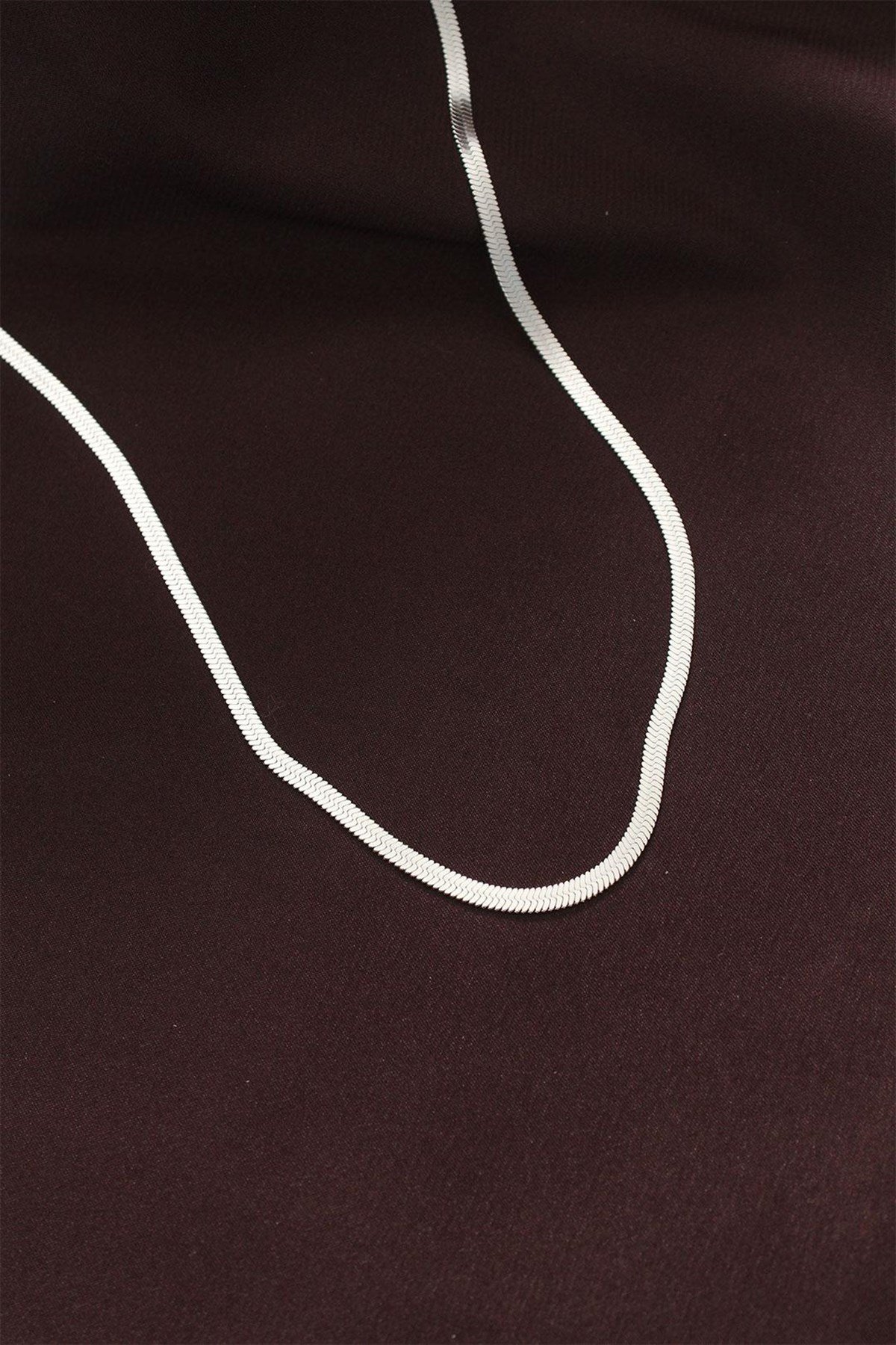 Çelik Gümüş Renk İtalyan Zincir Kolye