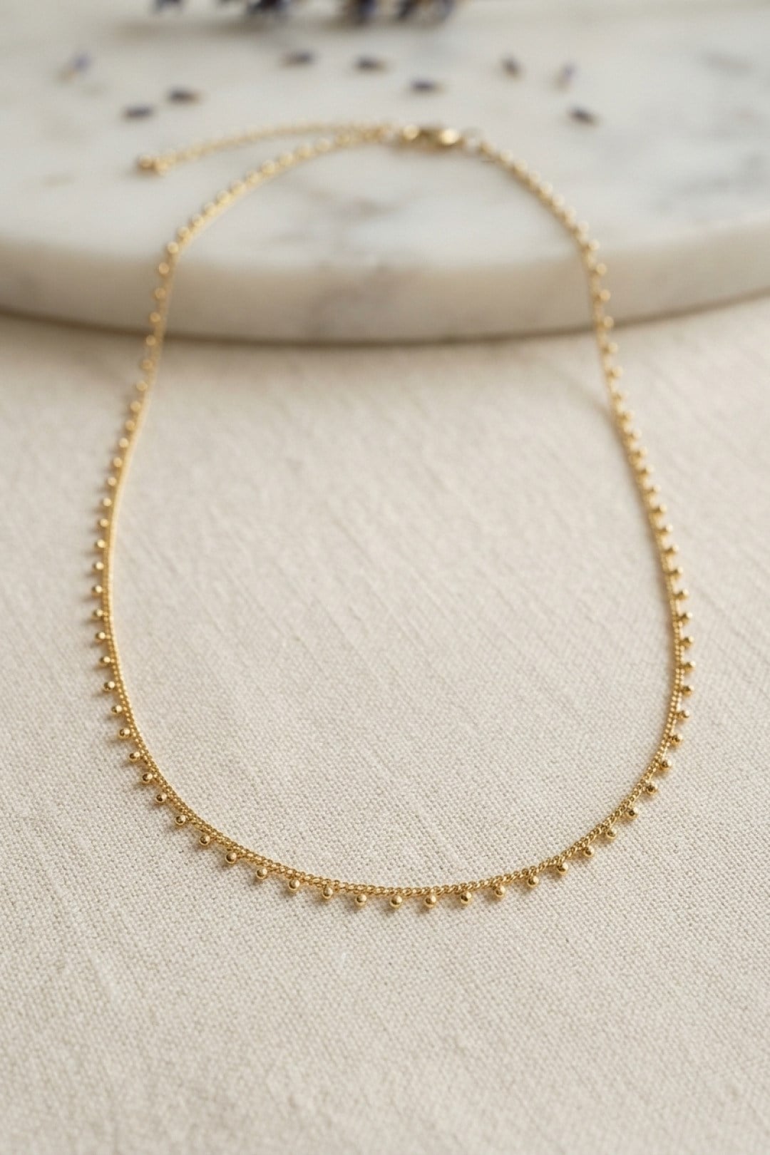 Gold Renk Topçcuk Model 60 cm Kadın Kolye