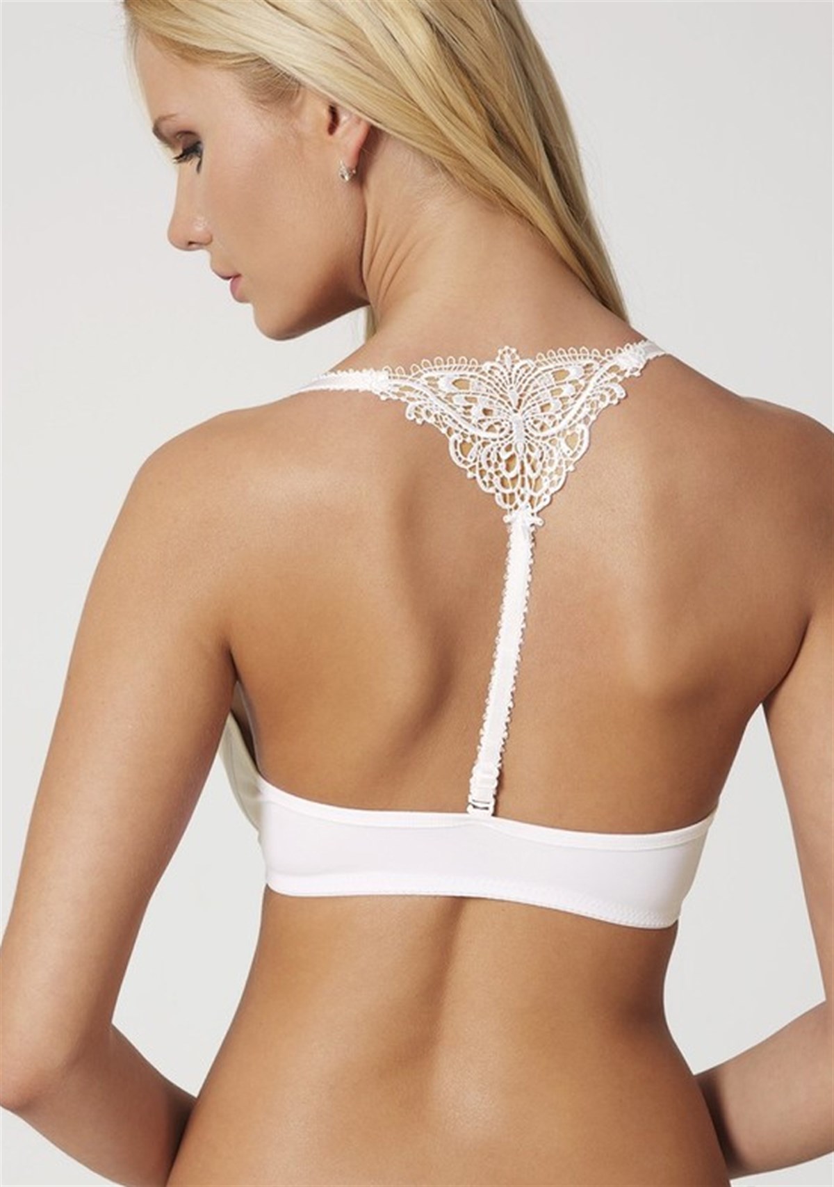 Marcoroni Orkide 9100 Sırt Dantel Dekolte Dolgulu Siyah Sütyen MRC1841