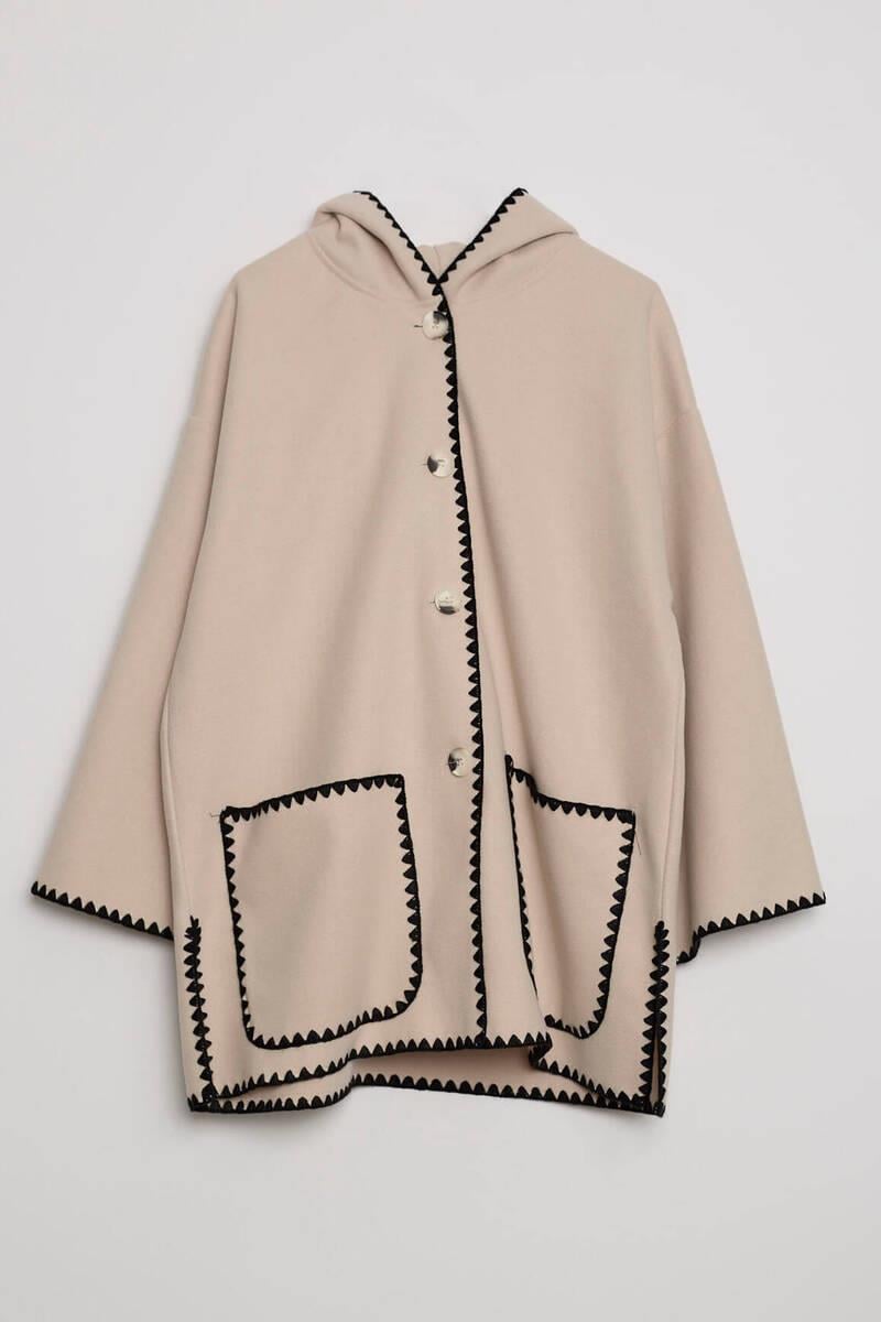 Nakış Detaylı Mont - Taş - Marcoroni