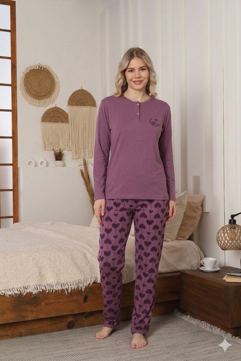 Penye Pijama Takımı Bayan - Marcoroni