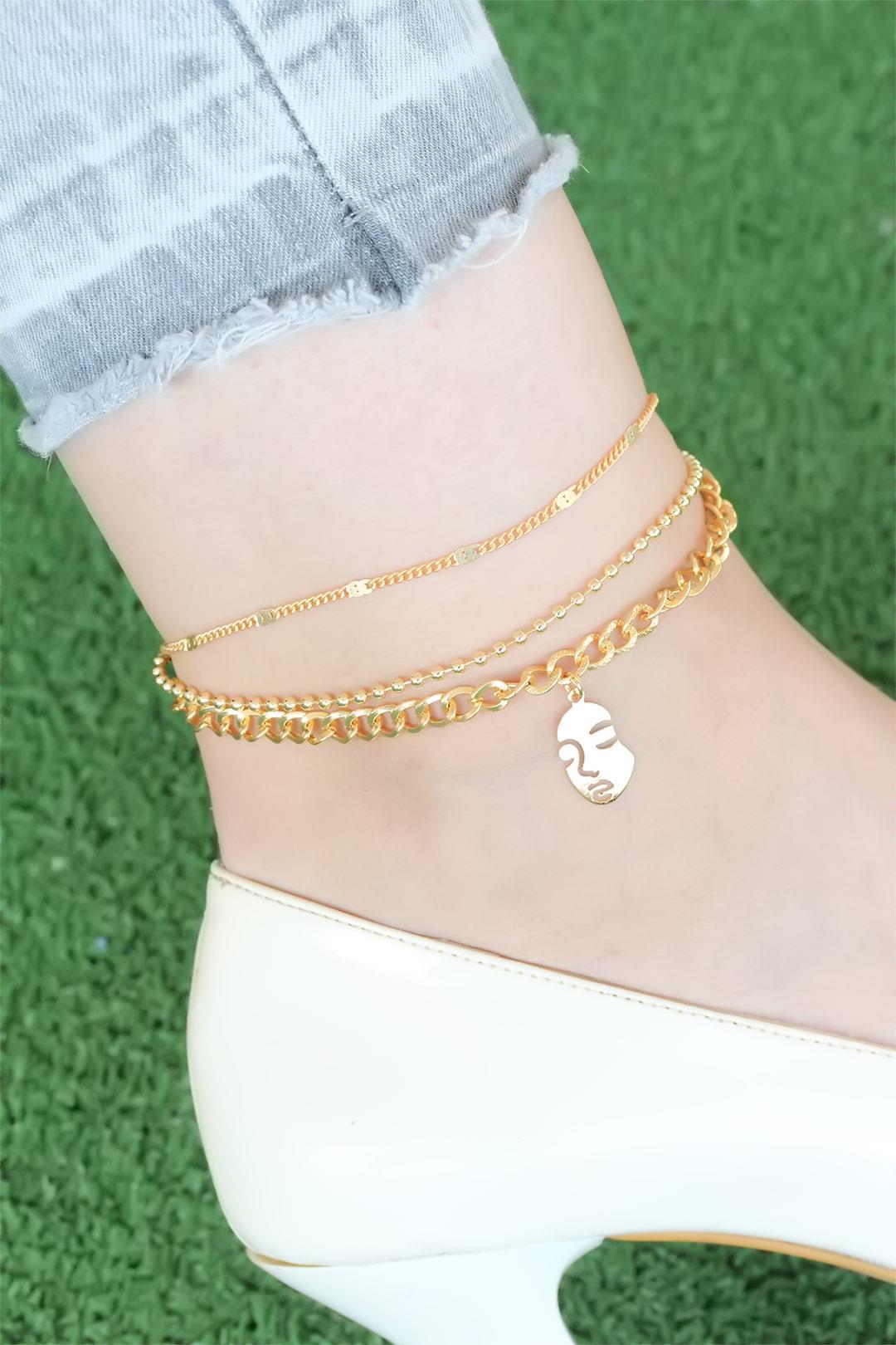 Rose Renk Zincirli Kadın Figürlü Hal Hal