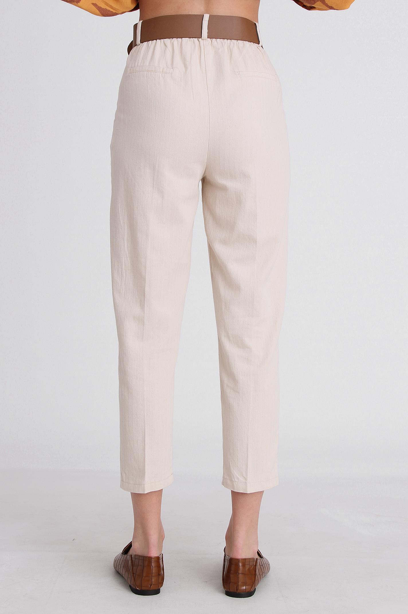 Sknny Gabardin Pantolon Taş - Marcoroni