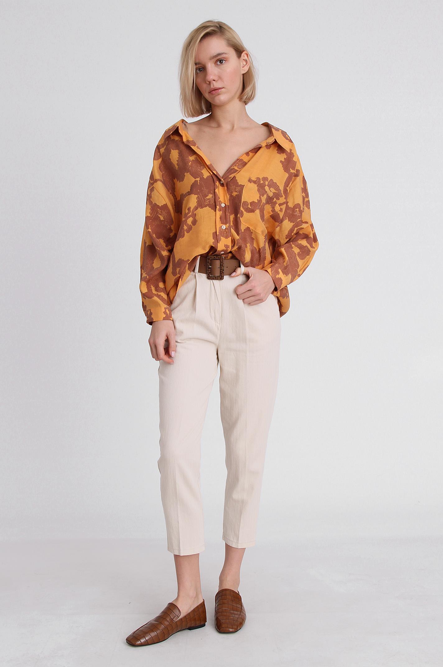 Sknny Gabardin Pantolon Taş - Marcoroni