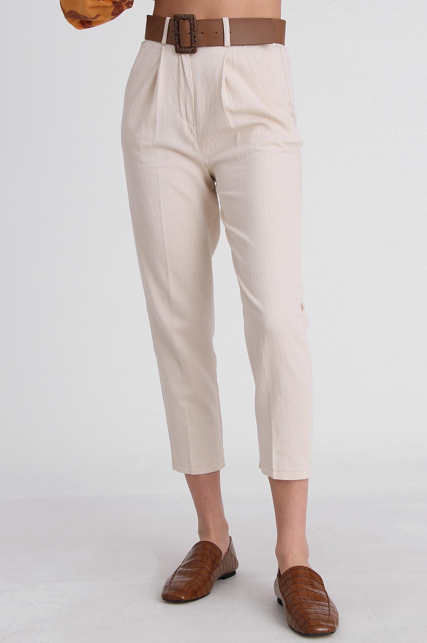 Sknny Gabardin Pantolon Taş - Marcoroni