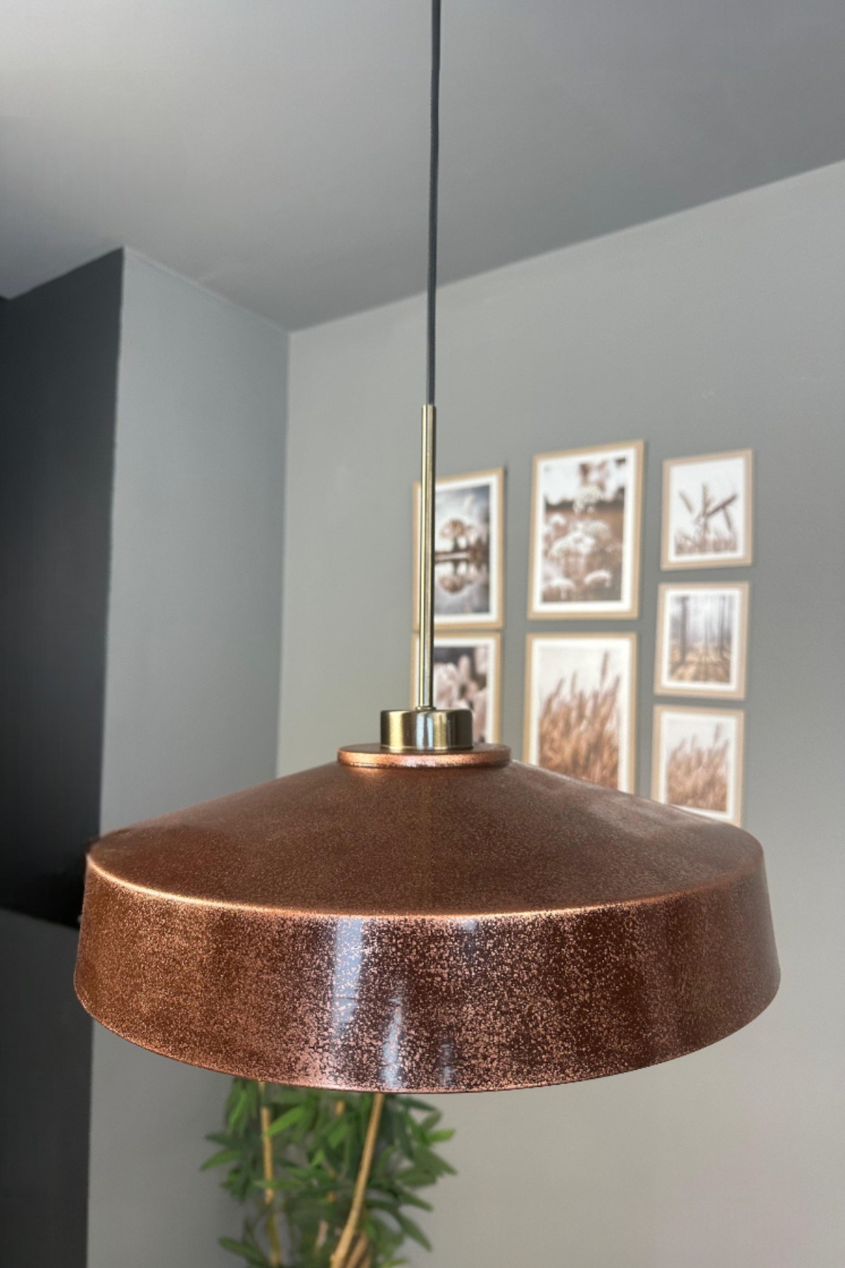 Açe Patina Tekli İnce Eskitme Başlık Avize Retro Sarkıt Ofis Showroom Salon Mutfak Avizeleri