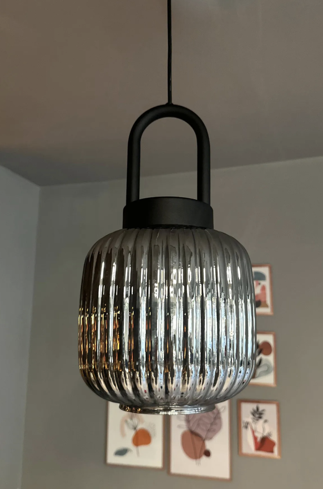 Bag Füme Cam Tekli Avize Eskitme Kilit Başlık Retro Sarkıt Lamba Restoran Salon Aydınlatma