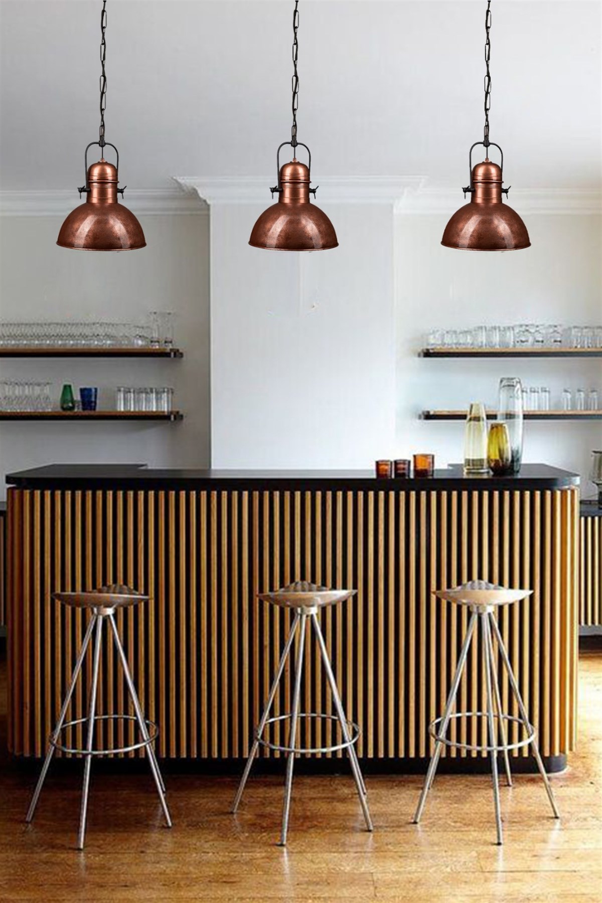 Bamyum Bakır Rengi Gösterişli Avize