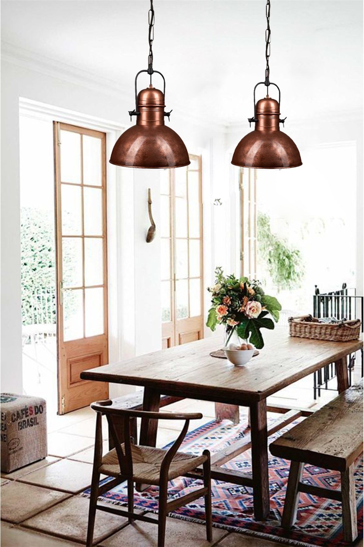 Bamyum Bakır Rengi Gösterişli Avize