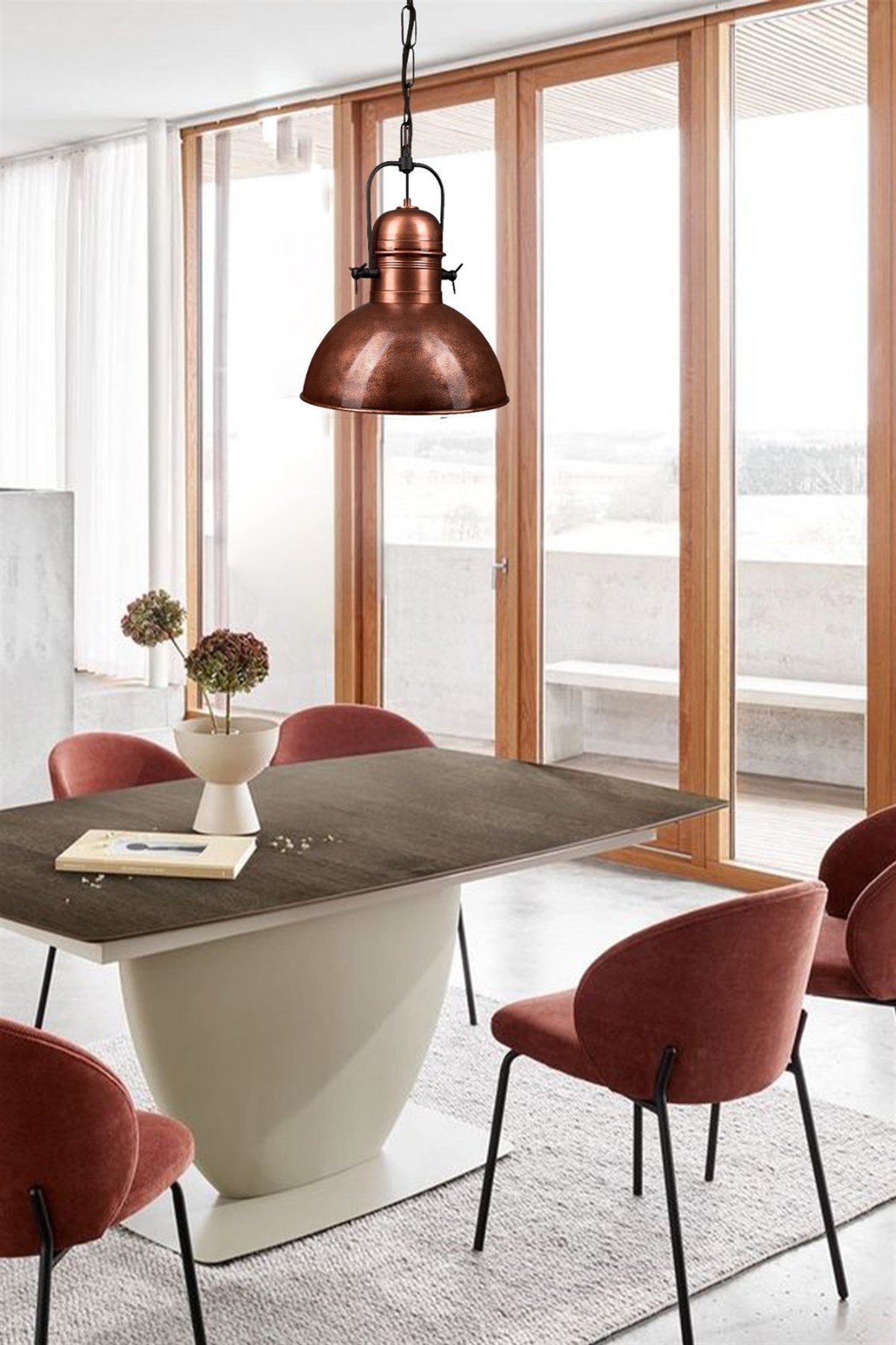 Bamyum Bakır Rengi Gösterişli Avize