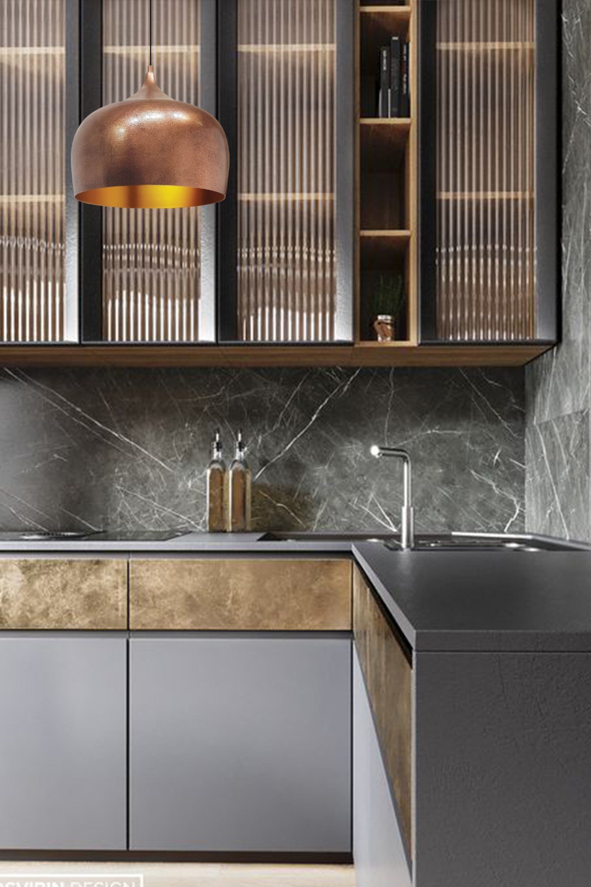 Bamyum Bakır Rengi Yeni Nesil Avize