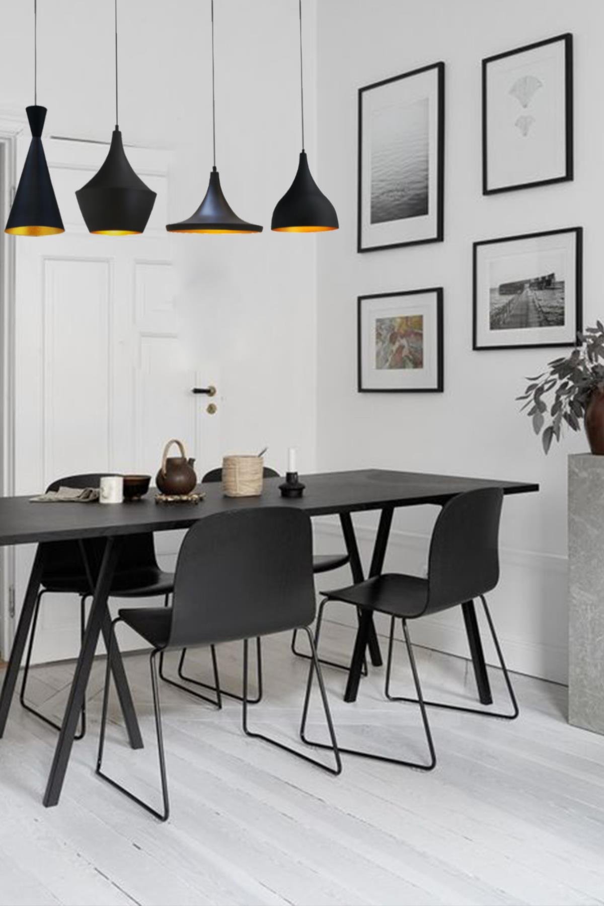 Bamyum Dörtlü Magna Avize Sarkıt Yemek masası Üstü İç Mekan Pastane Ofis Modern Otel Restoran