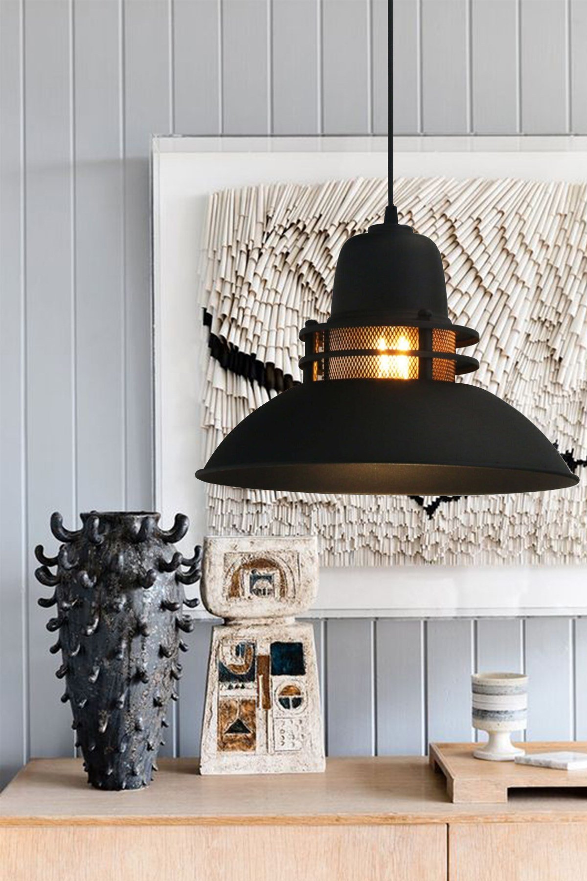 Bamyum Fener Siyah Avize