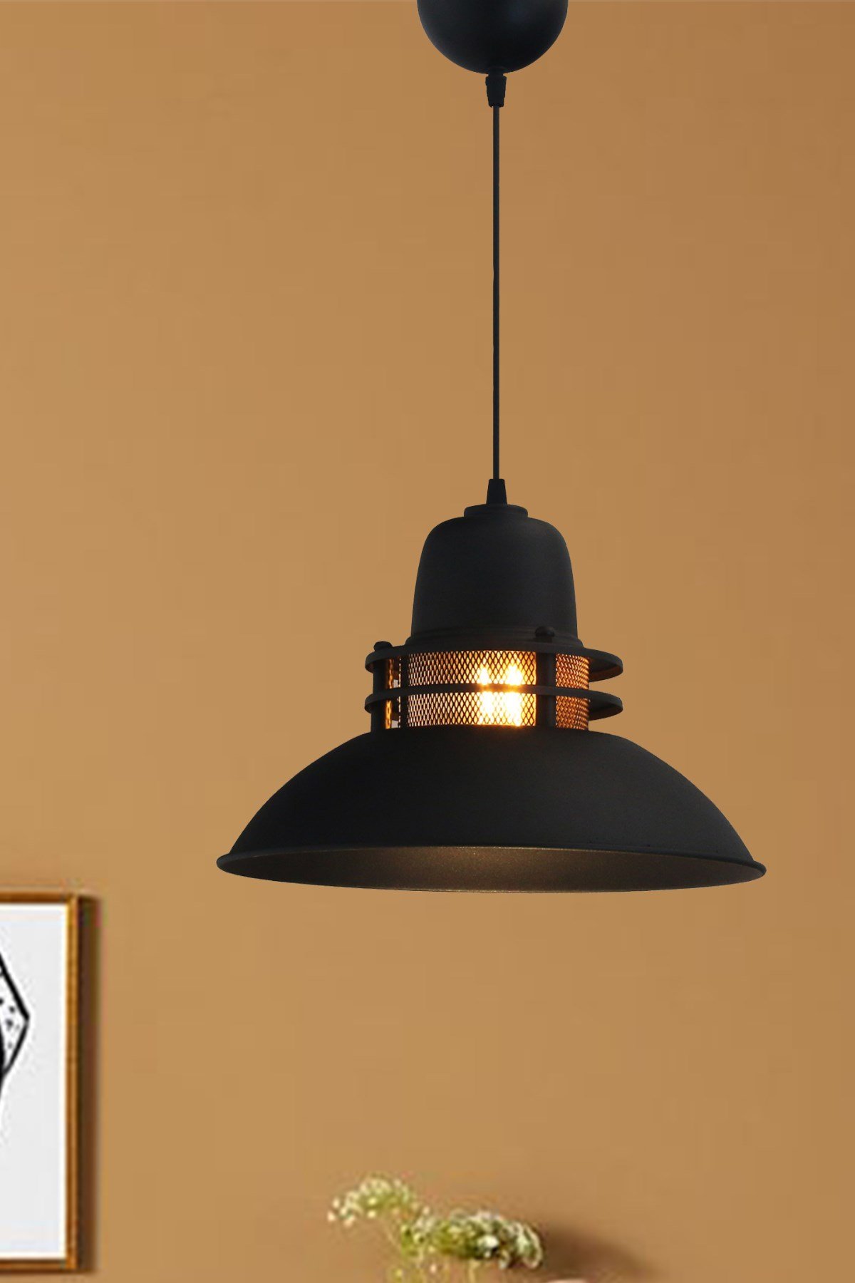 Bamyum Fener Siyah Avize