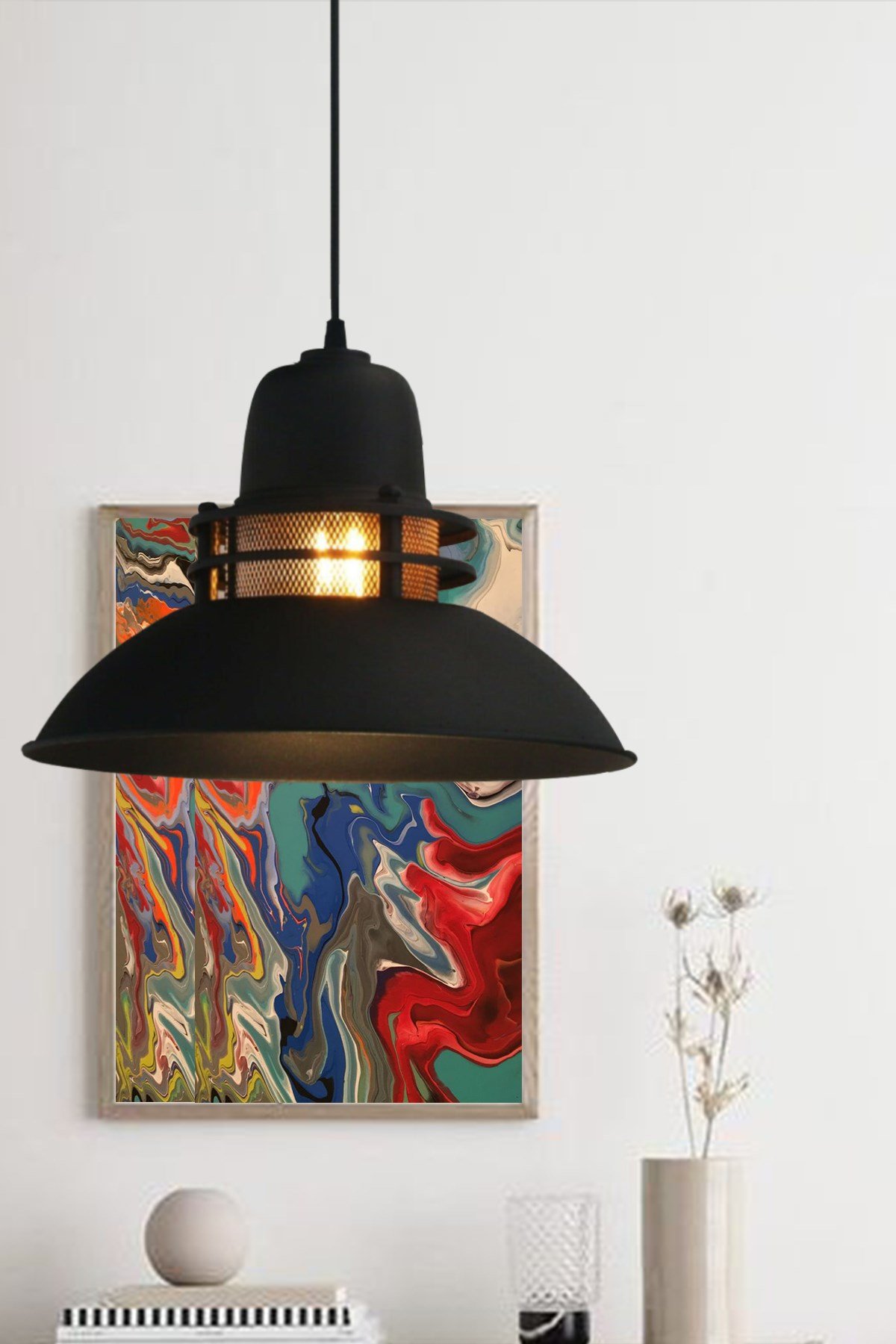 Bamyum Fener Siyah Avize