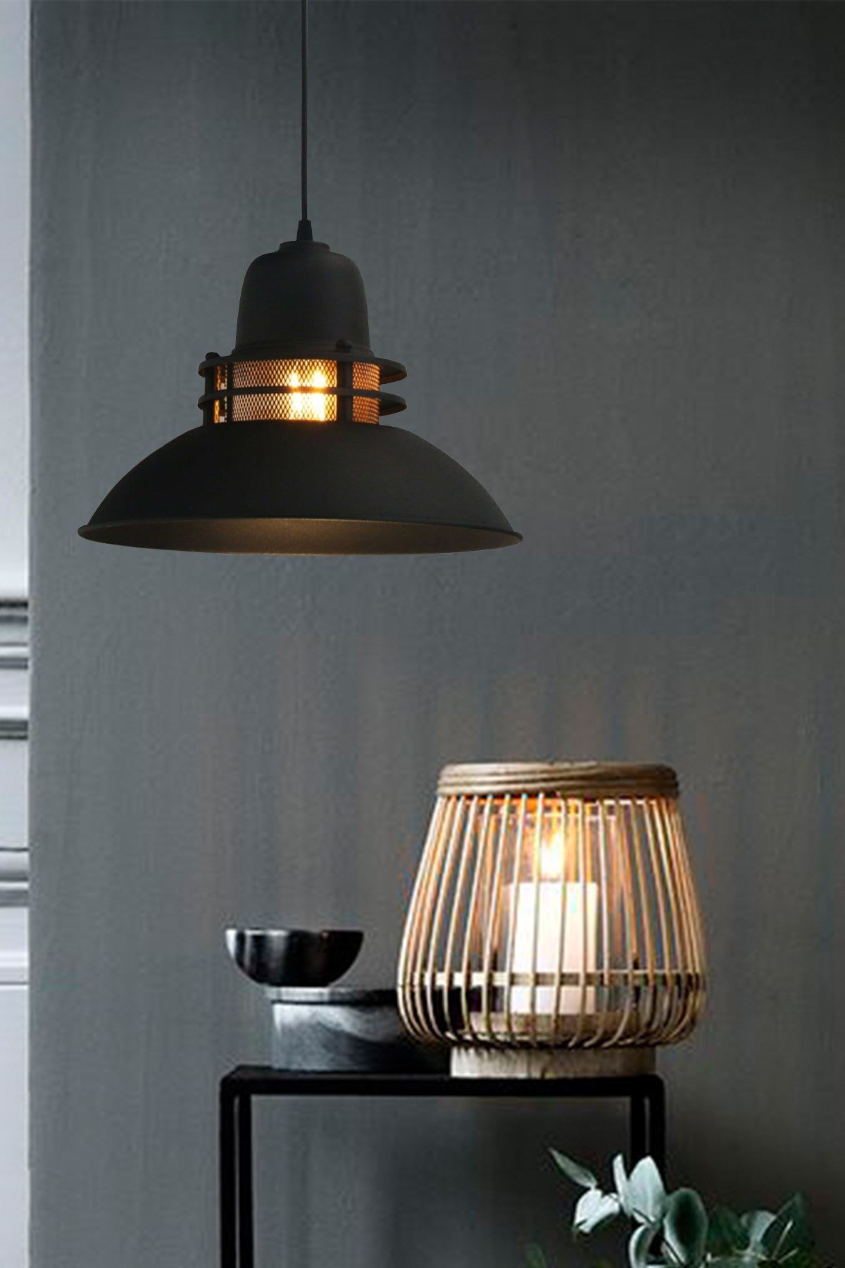 Bamyum Fener Siyah Avize