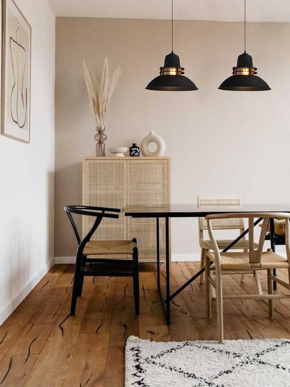 Bamyum Fener Siyah Avize